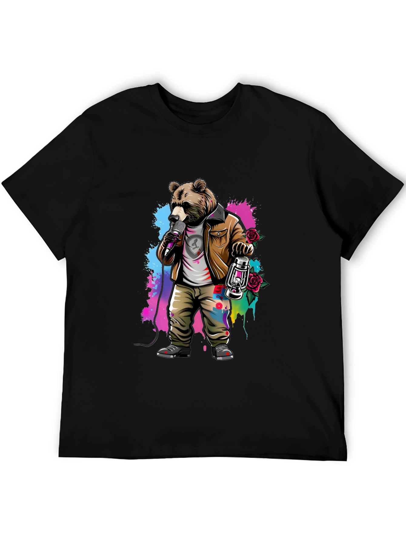 Bear Rockstar Graphic T-Shirt