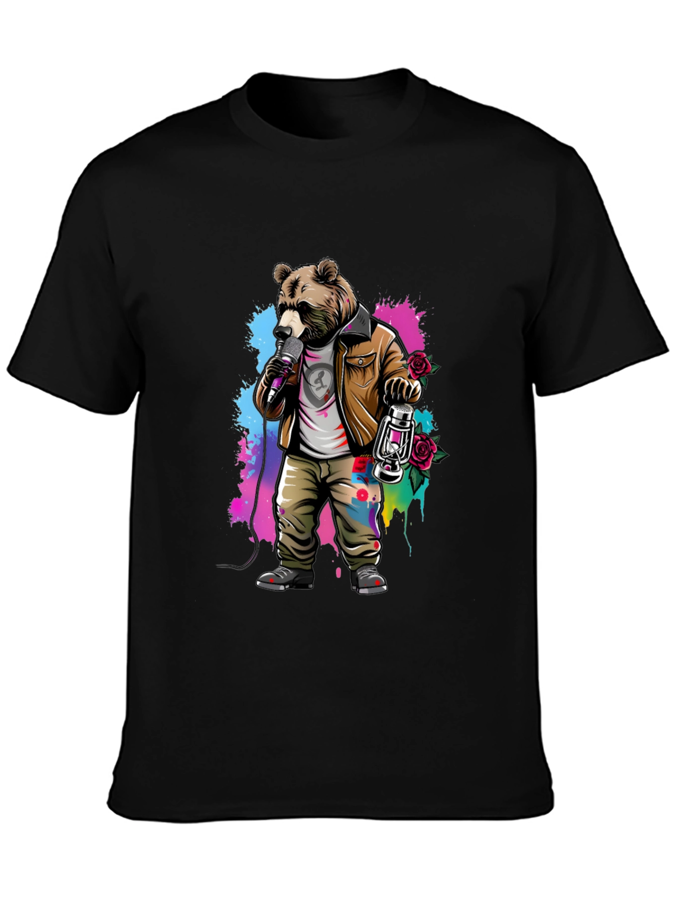 Bear Rockstar Graphic T-Shirt