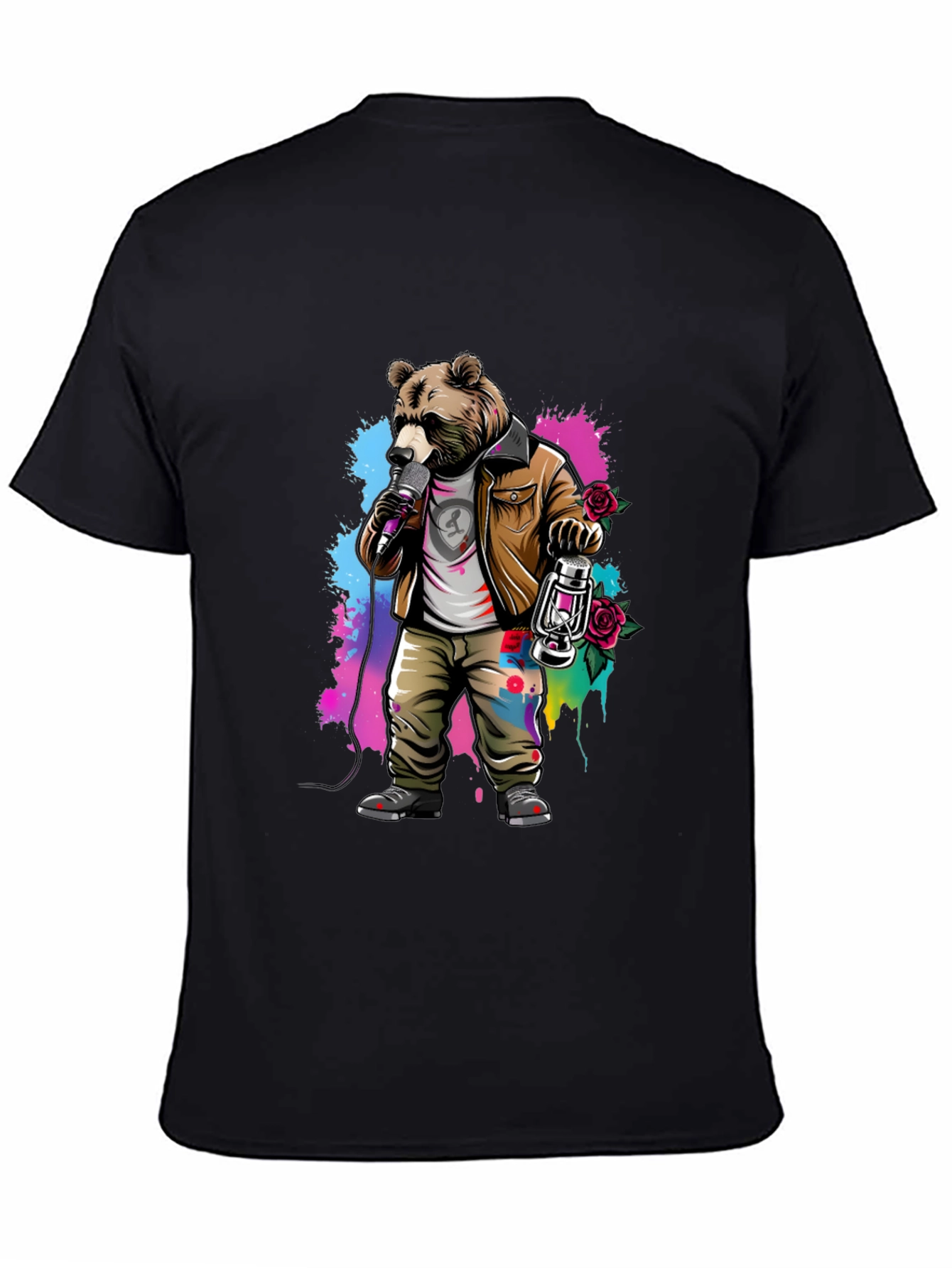 Bear Rockstar Graphic T-Shirt
