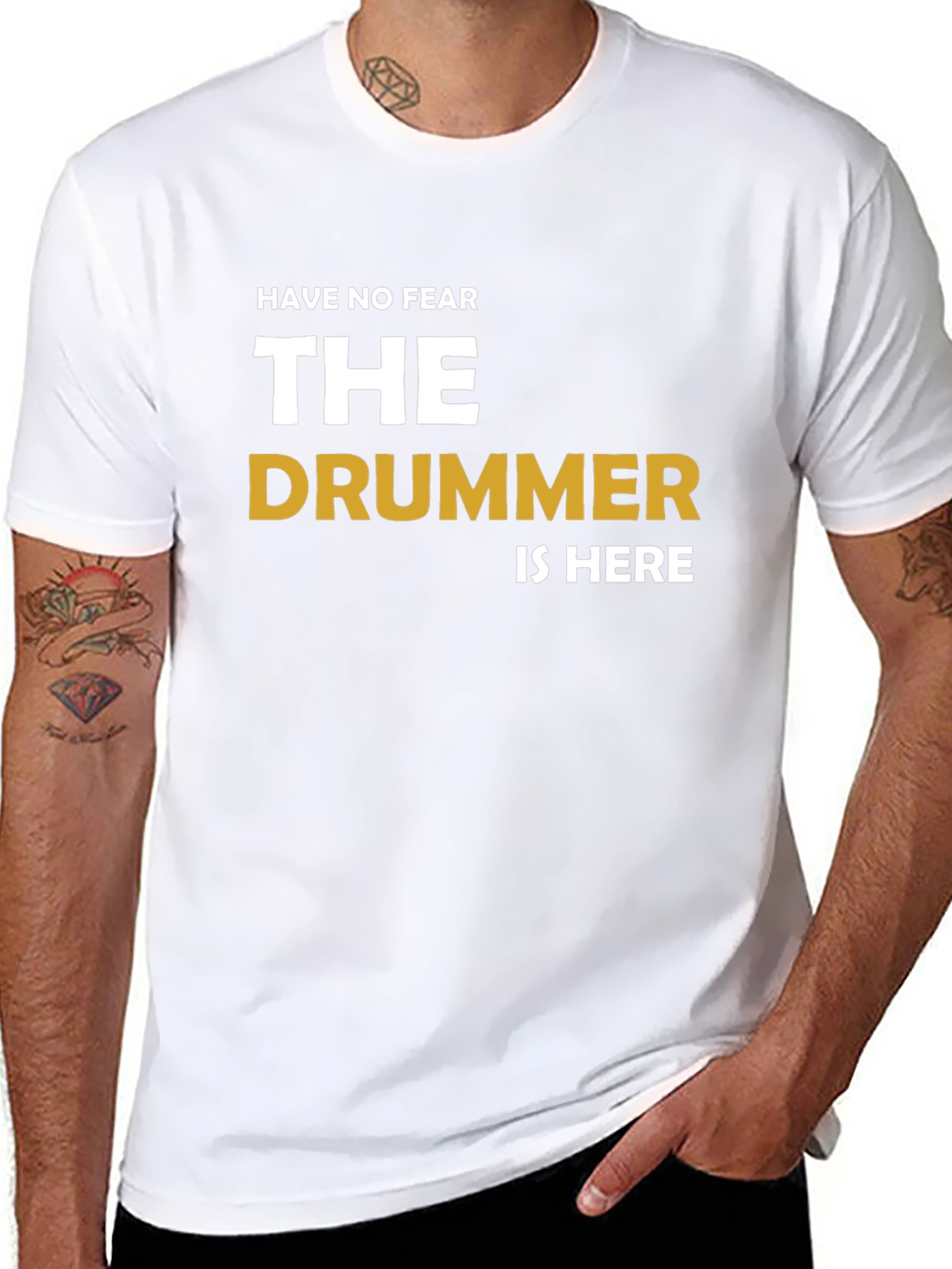 The Drummer is Here Graphic T-Shirt