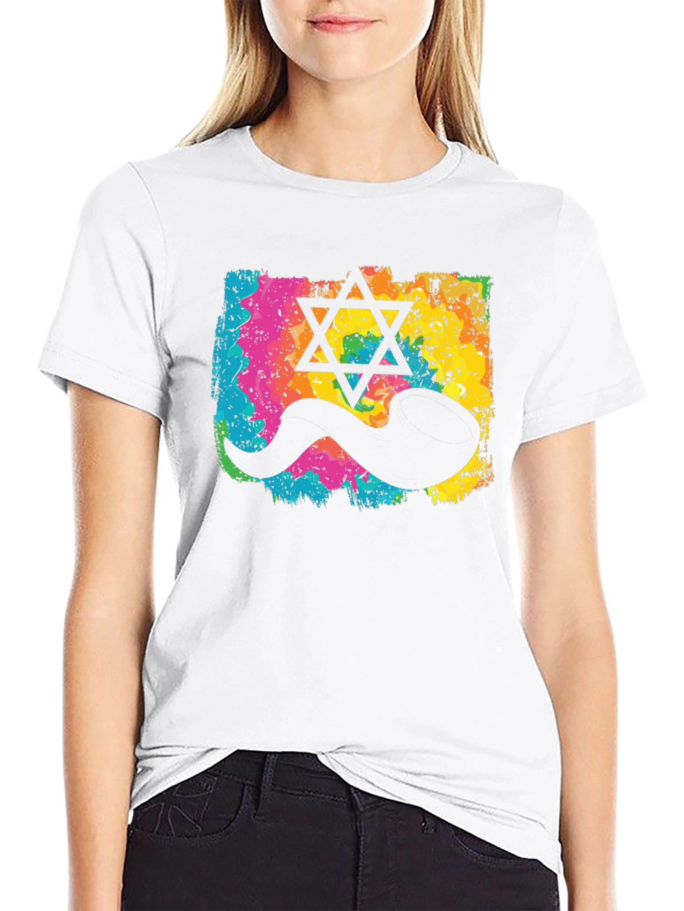 Novelty Star of David Sperm Graphic Tee