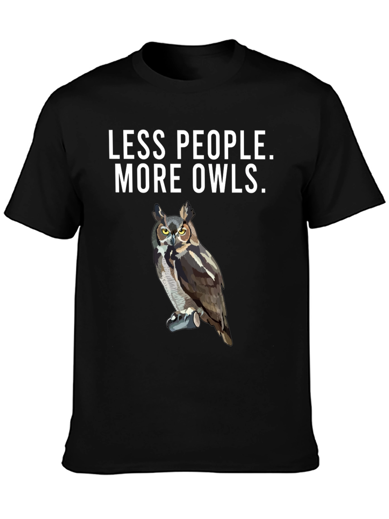 Less People More Owls Graphic Tee