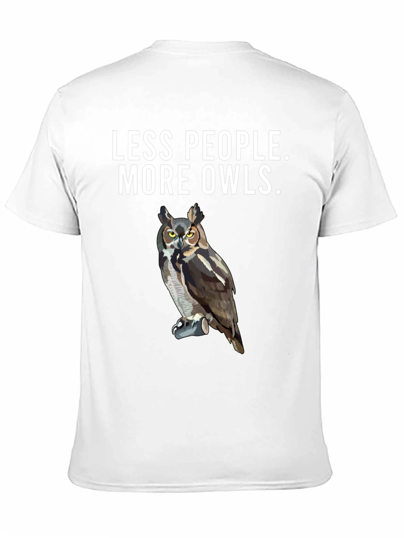Less People More Owls Graphic Tee