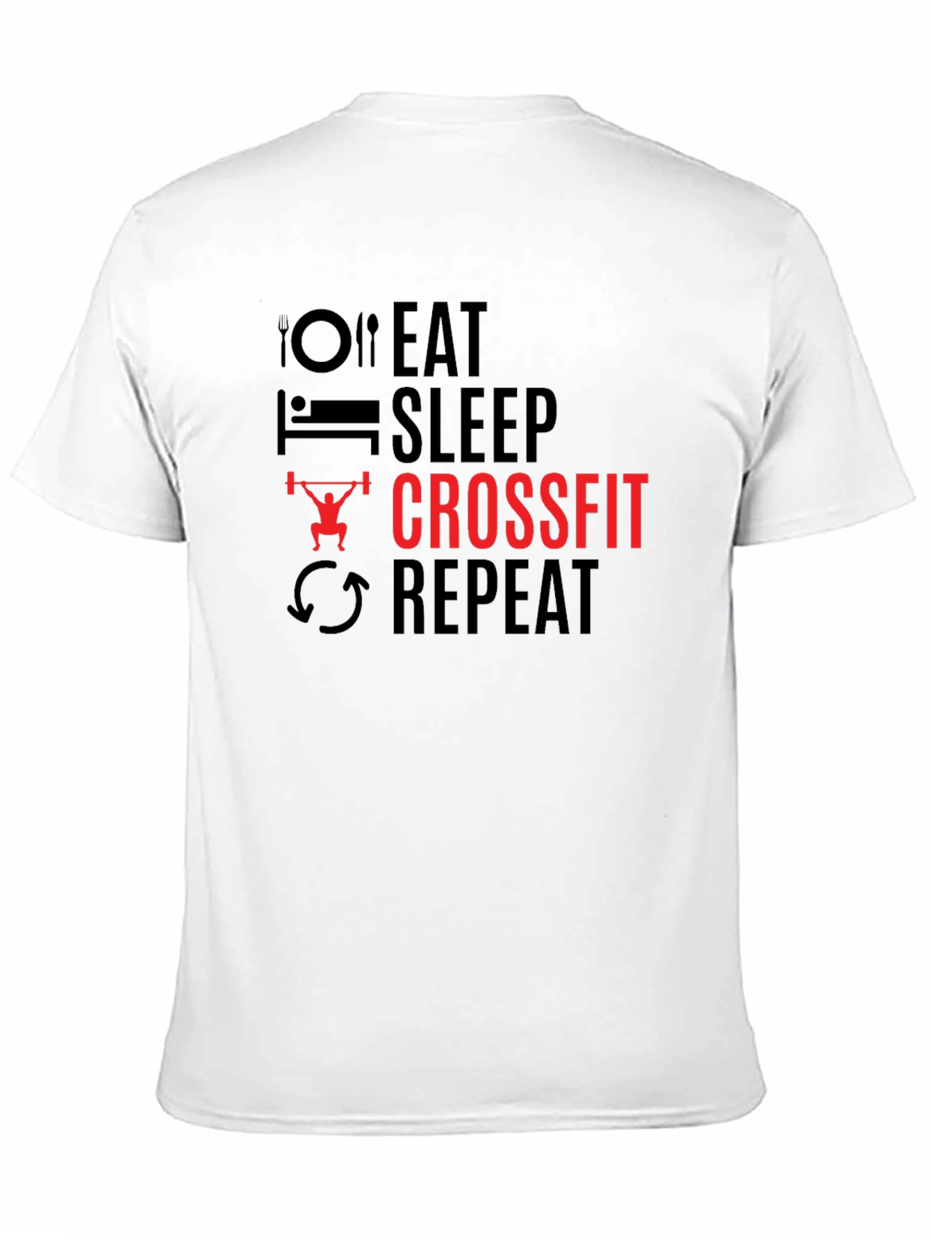 Eat Sleep Crossfit Repeat Black T-Shirt