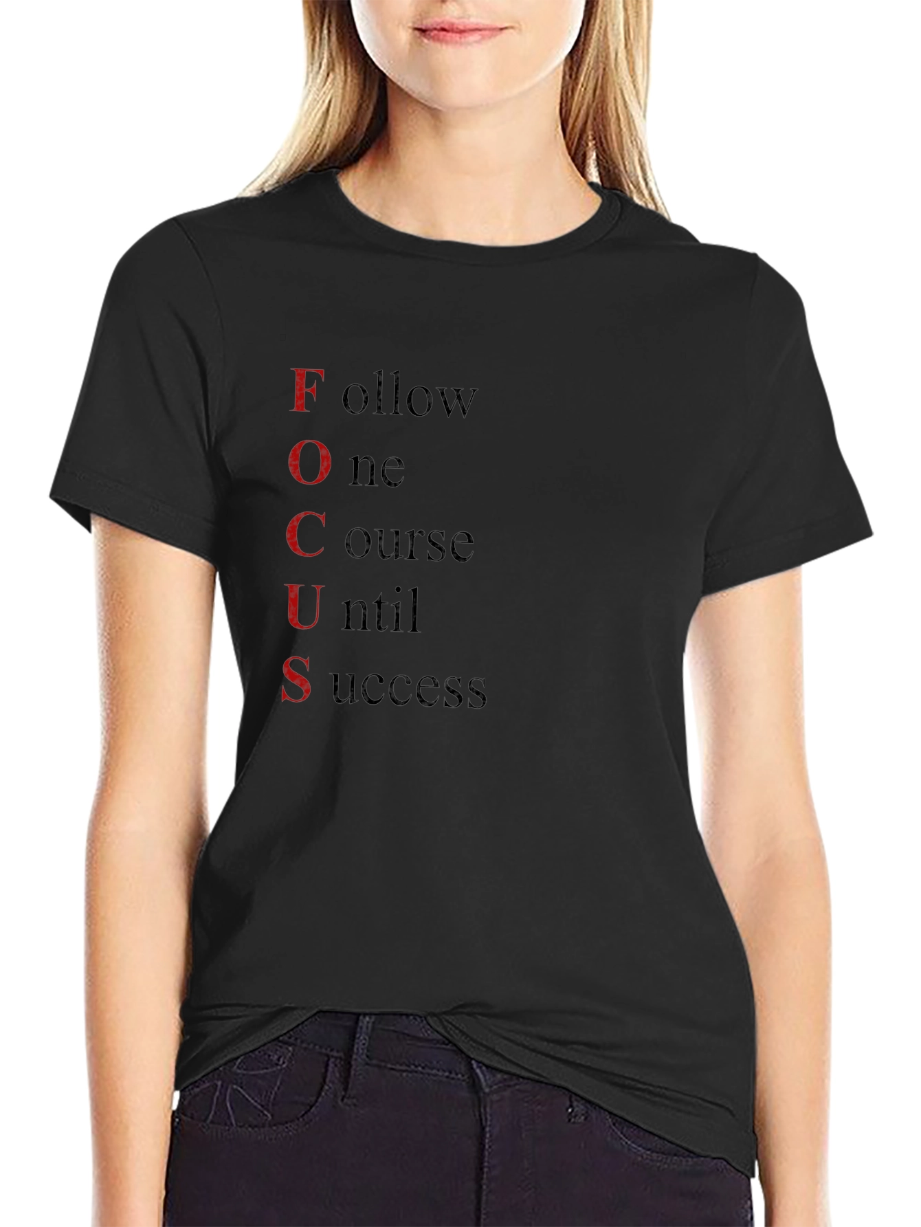 Motivational Focus T-Shirt - Follow One Course