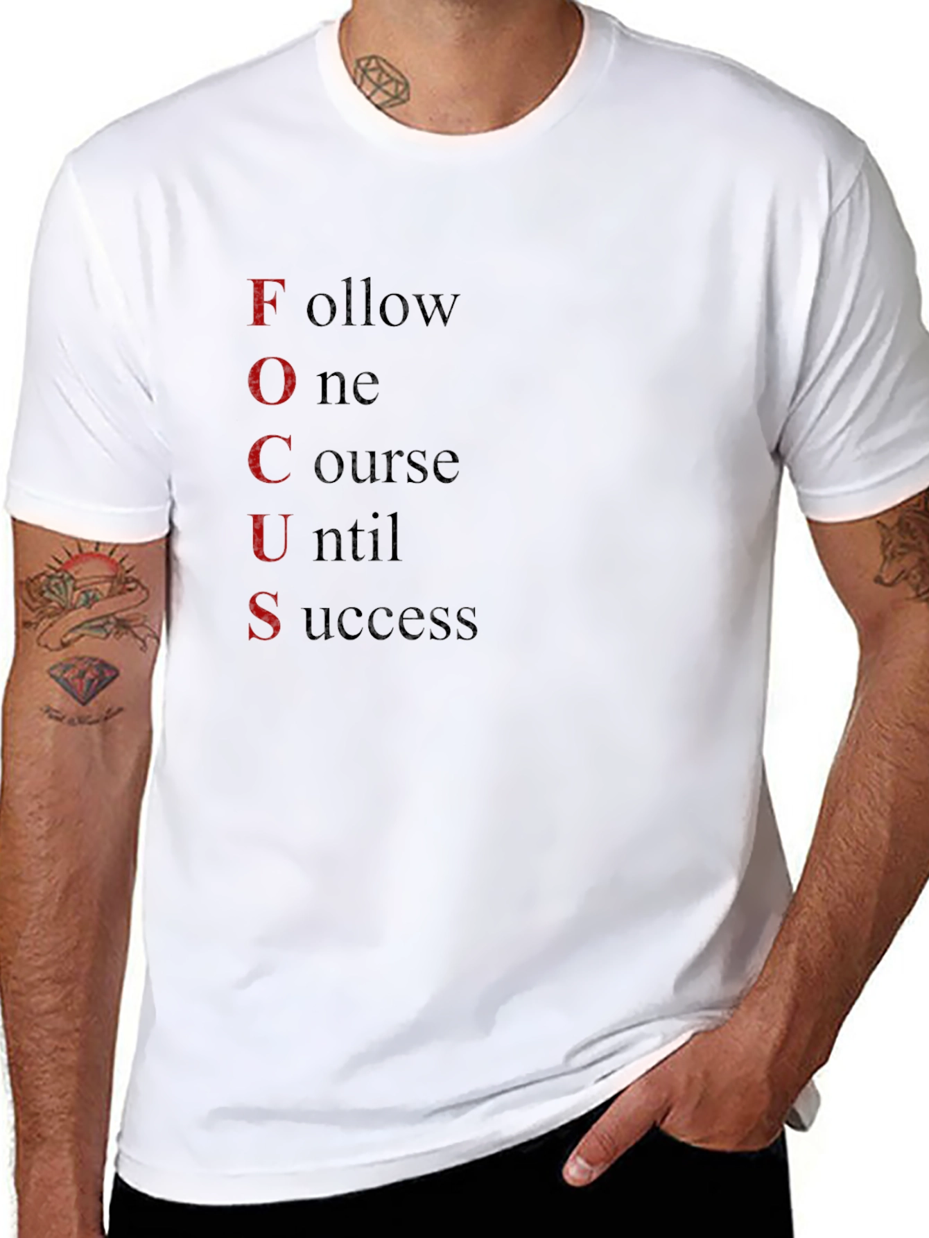 Motivational Focus T-Shirt - Follow One Course