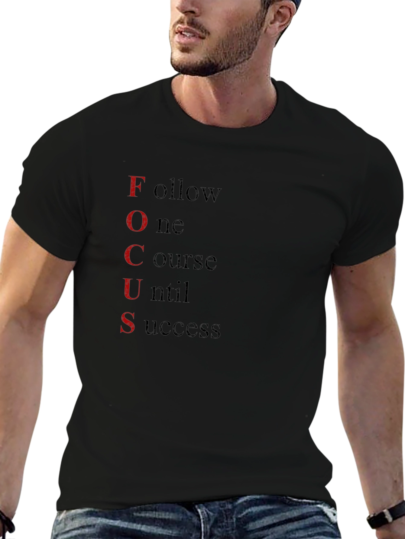 Motivational Focus T-Shirt - Follow One Course