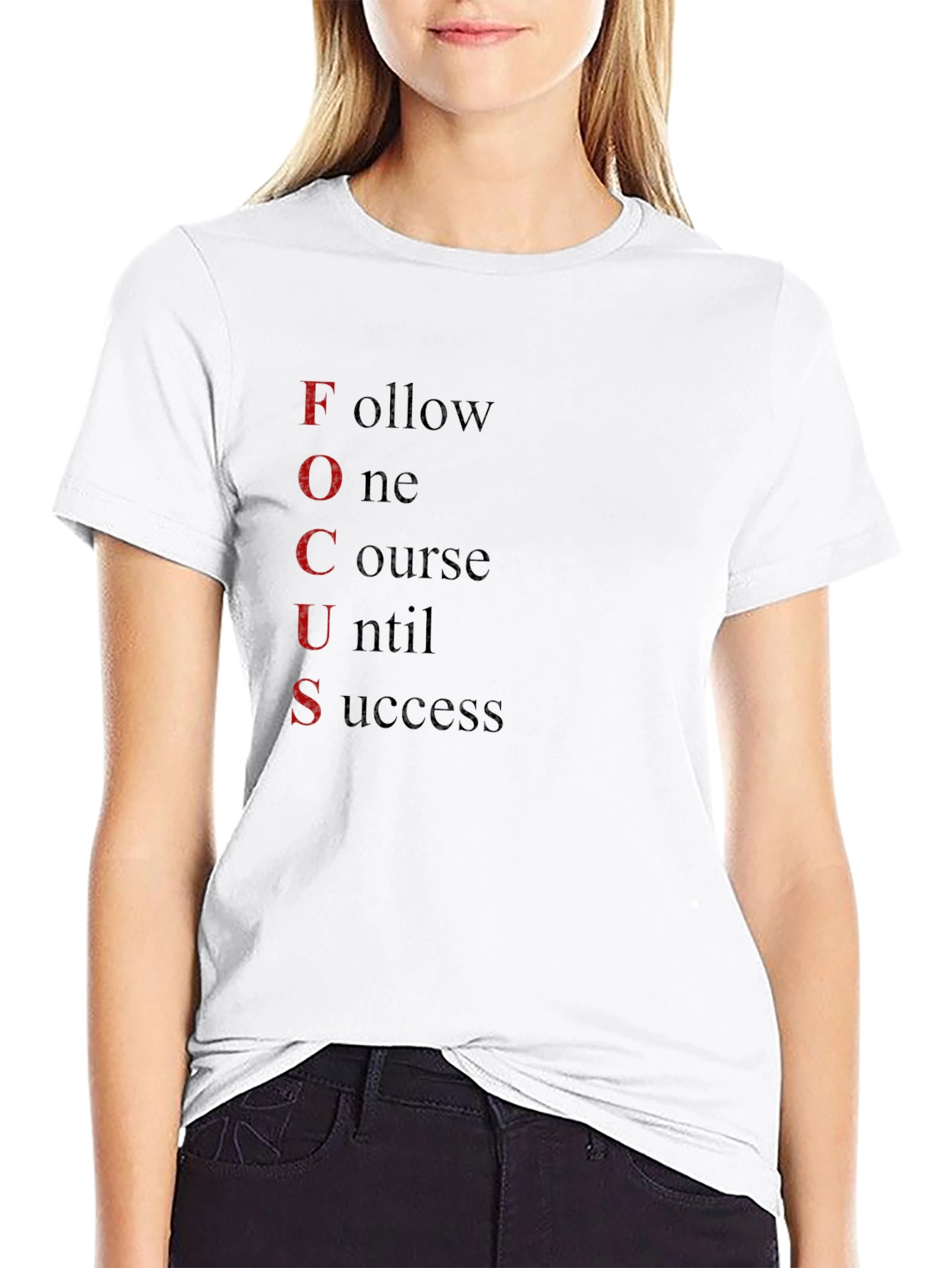 Motivational Focus T-Shirt - Follow One Course