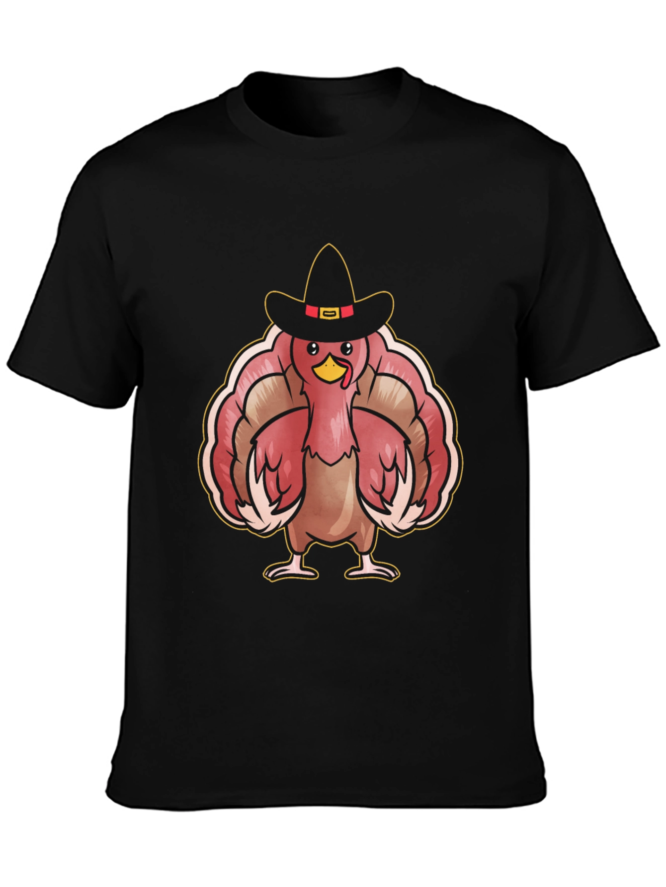 Thanksgiving Turkey Pilgrim Hat T-Shirt