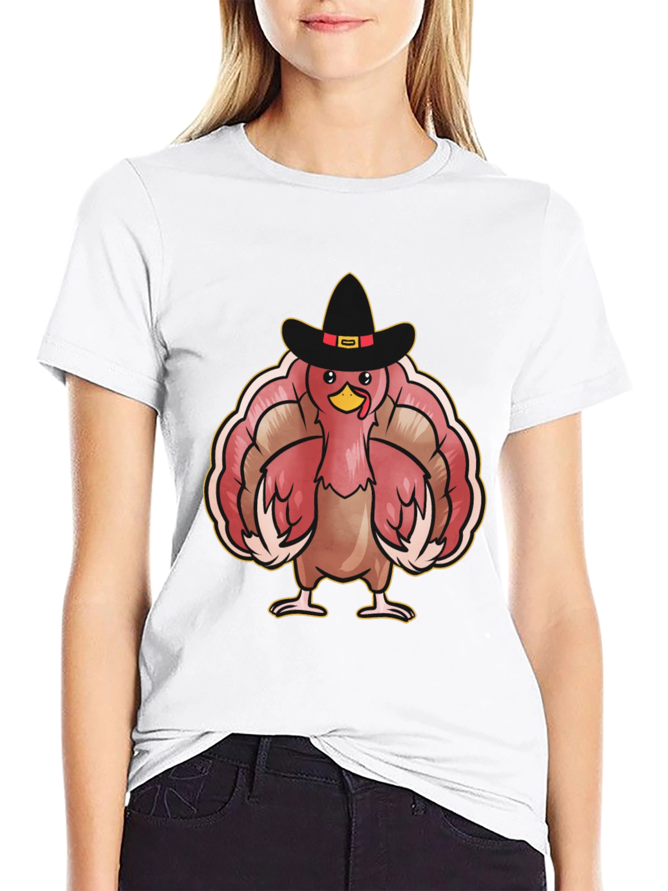 Thanksgiving Turkey Pilgrim Hat T-Shirt