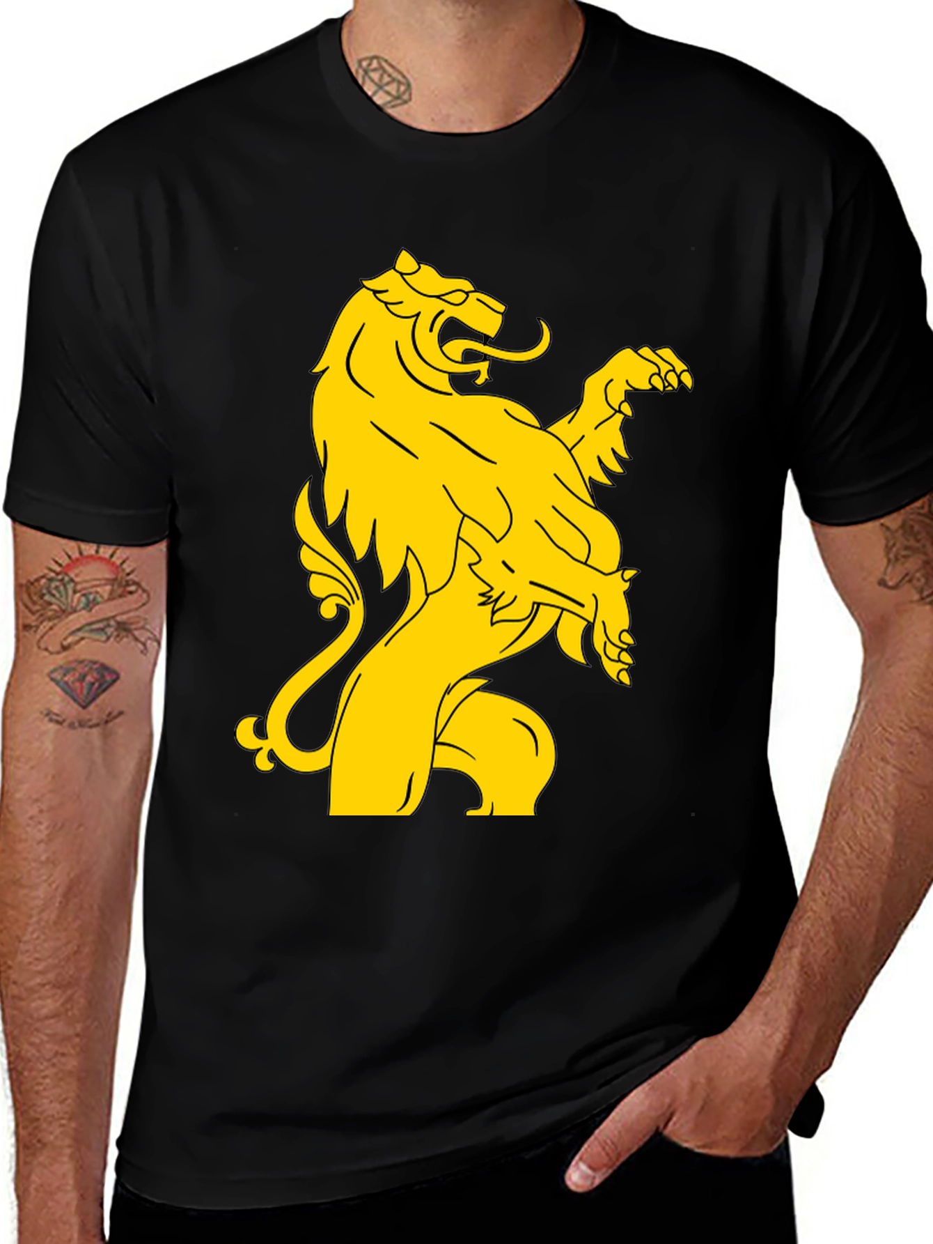 Lion Rampant Graphic T-Shirt - Black