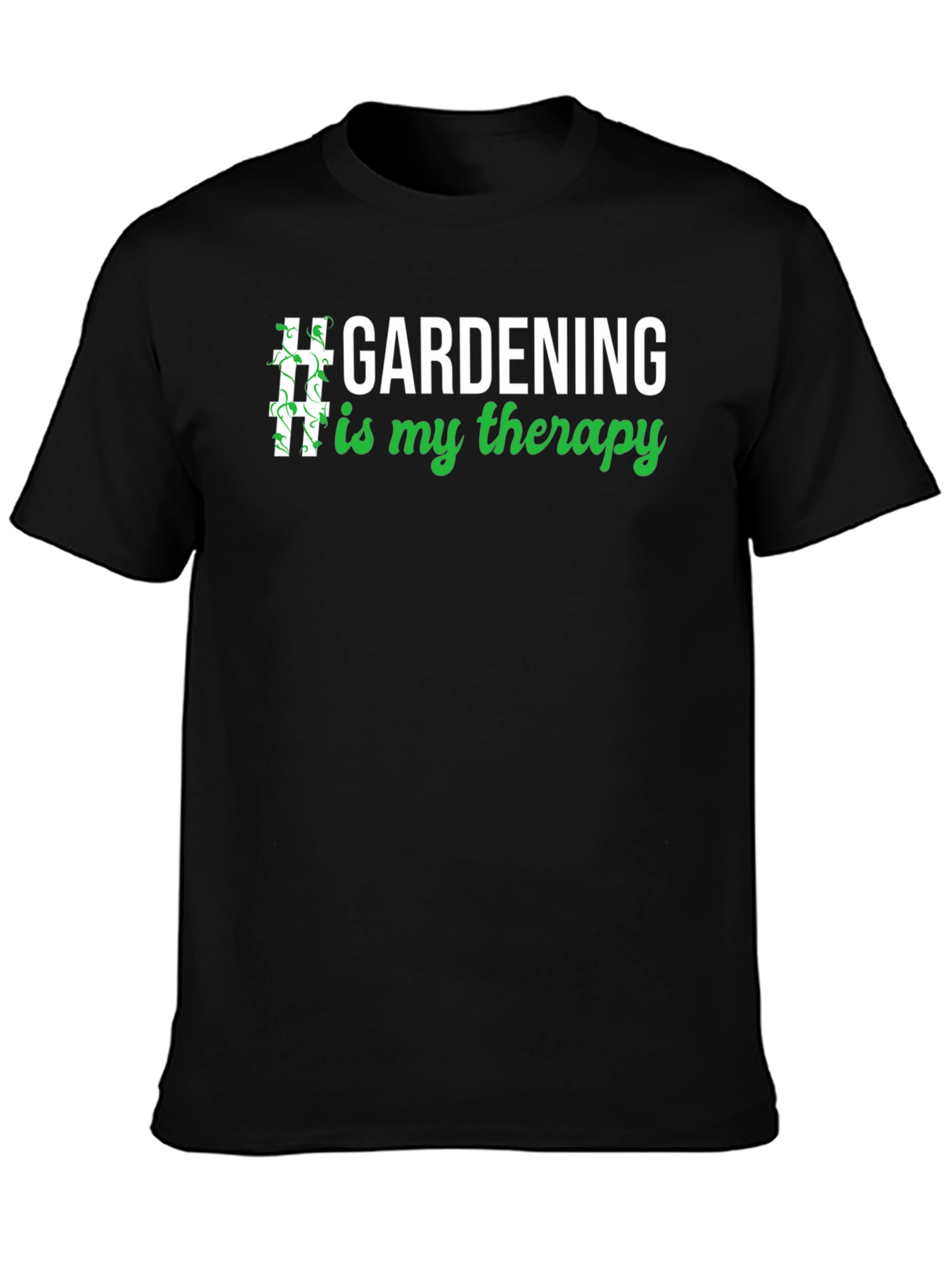 Gardening Therapy T-Shirt - Unisex Black Tee