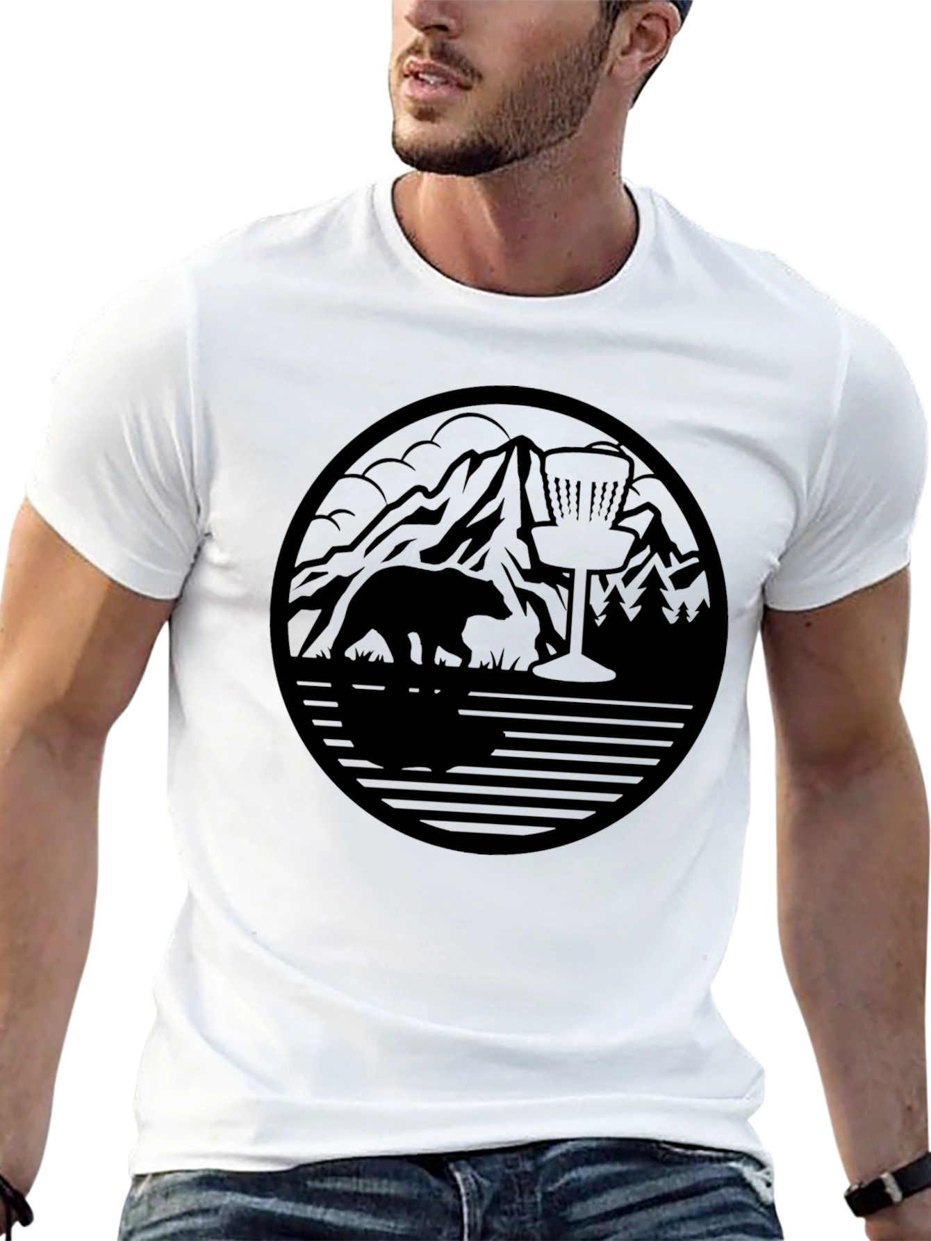 Nature Disc Golf T-Shirt - Bear & Basket