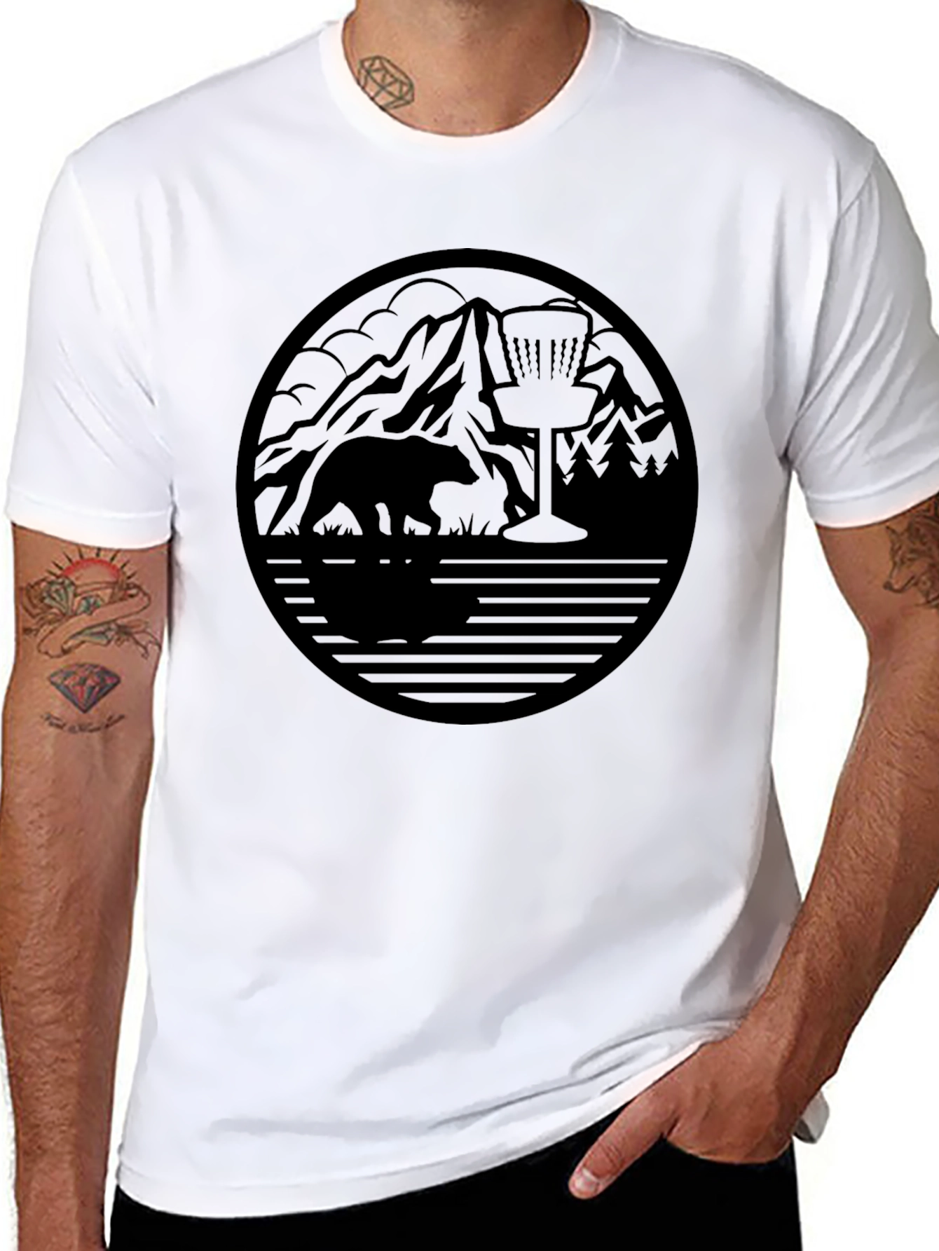 Nature Disc Golf T-Shirt - Bear & Basket