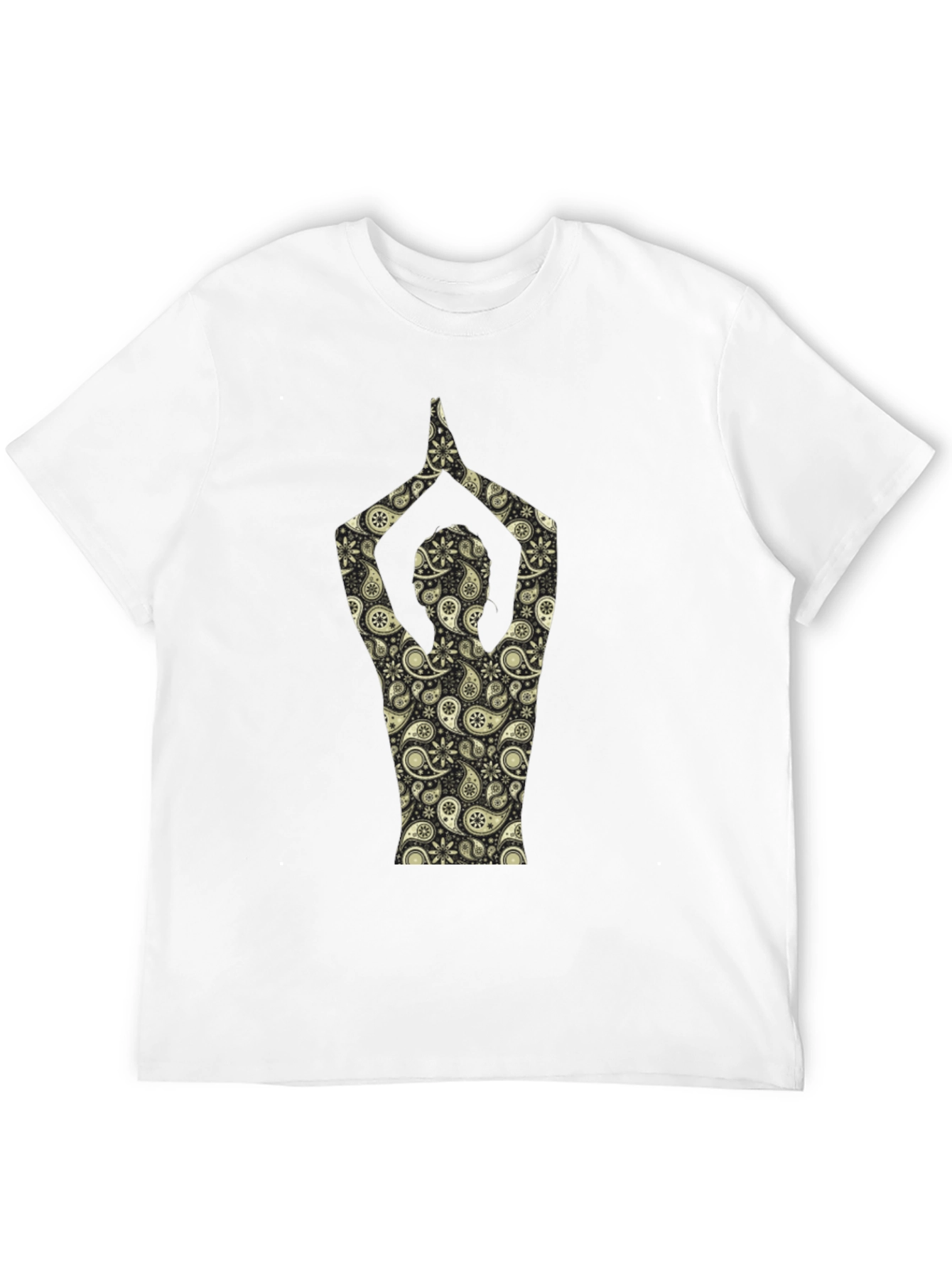 Paisley Yoga Pose T-Shirt - Black