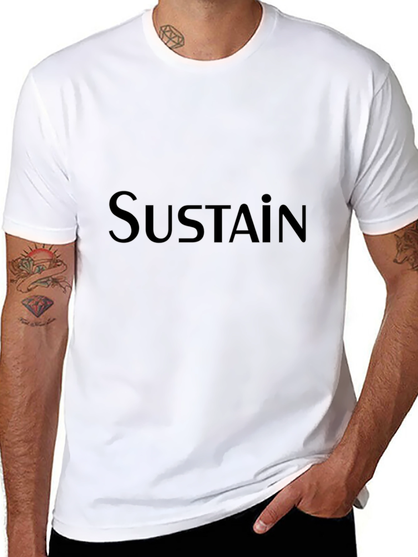 Sustain Graphic Tee - Black Cotton Blend