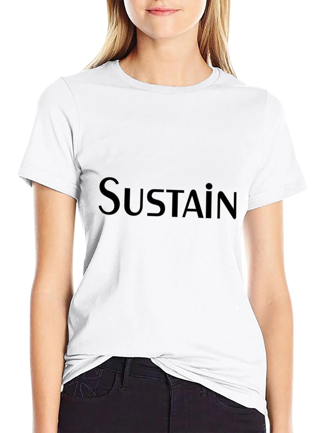 Sustain Graphic Tee - Black Cotton Blend