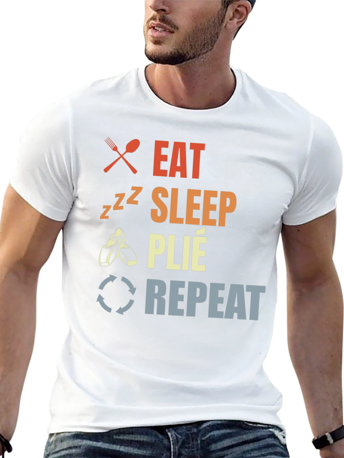 Eat Sleep Plie Repeat Black T-Shirt