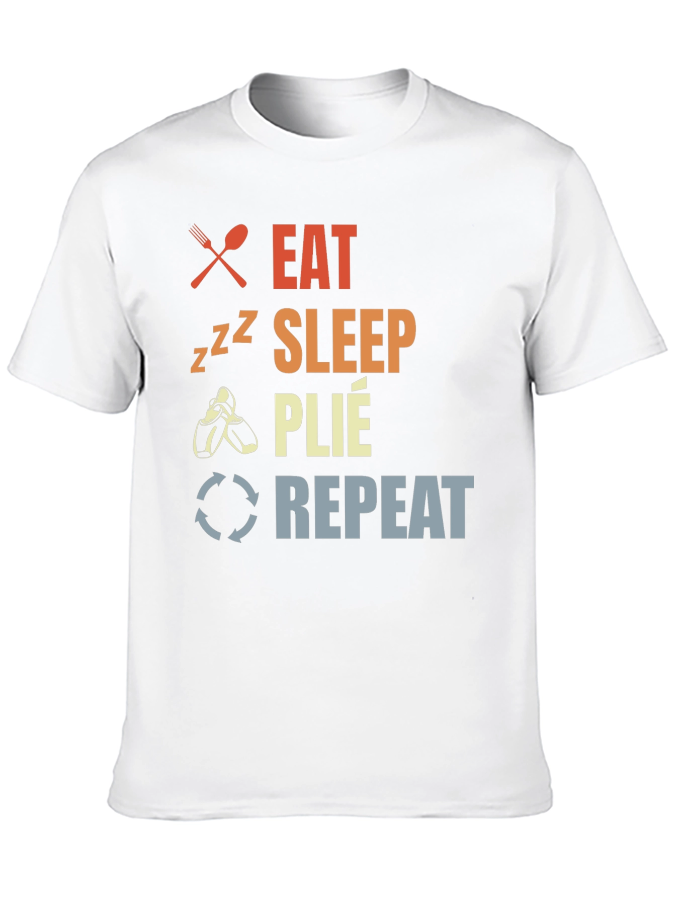 Eat Sleep Plie Repeat Black T-Shirt