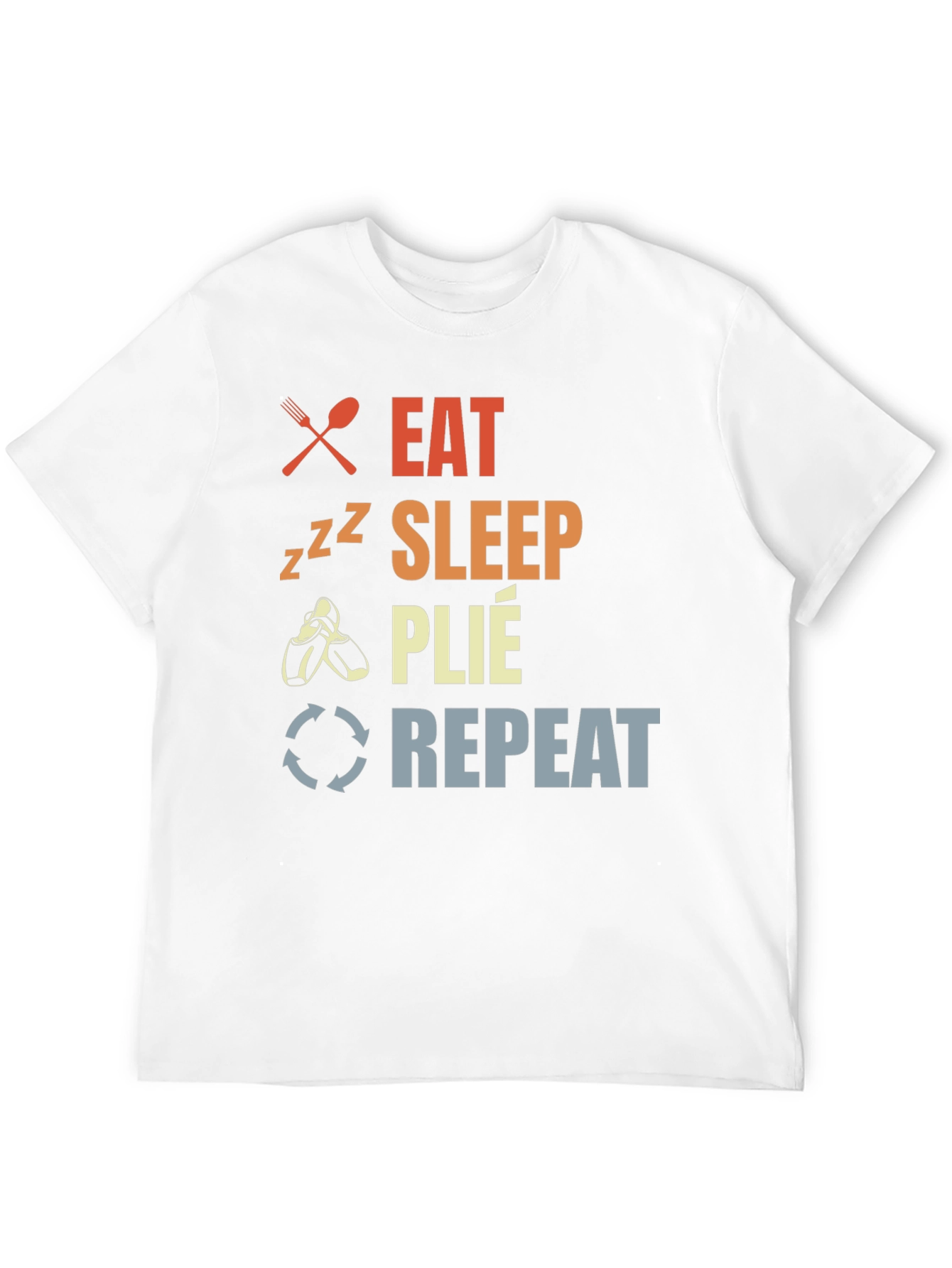 Eat Sleep Plie Repeat Black T-Shirt