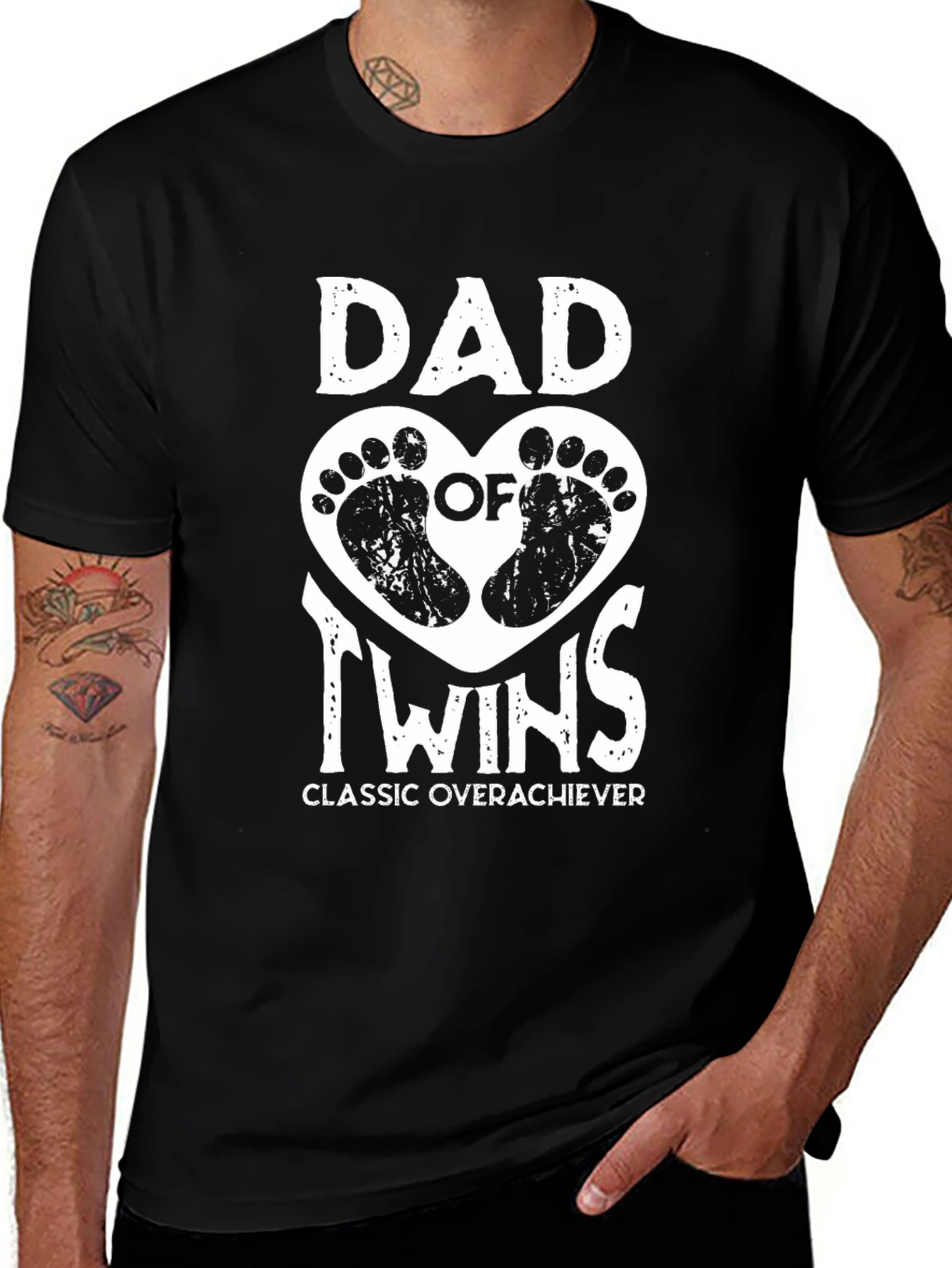 Dad of Twins Classic Overachiever T-Shirt