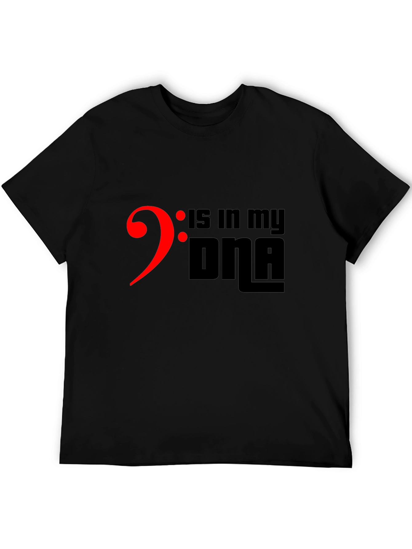 Bass Clef DNA Black T-Shirt
