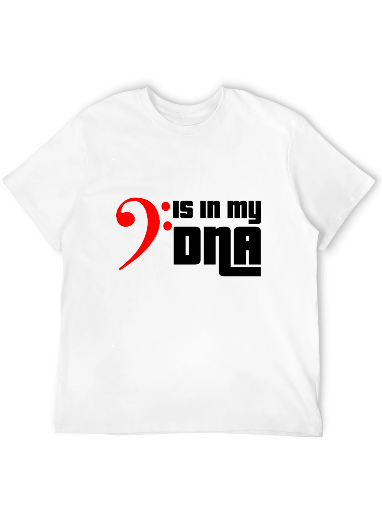 Bass Clef DNA Black T-Shirt