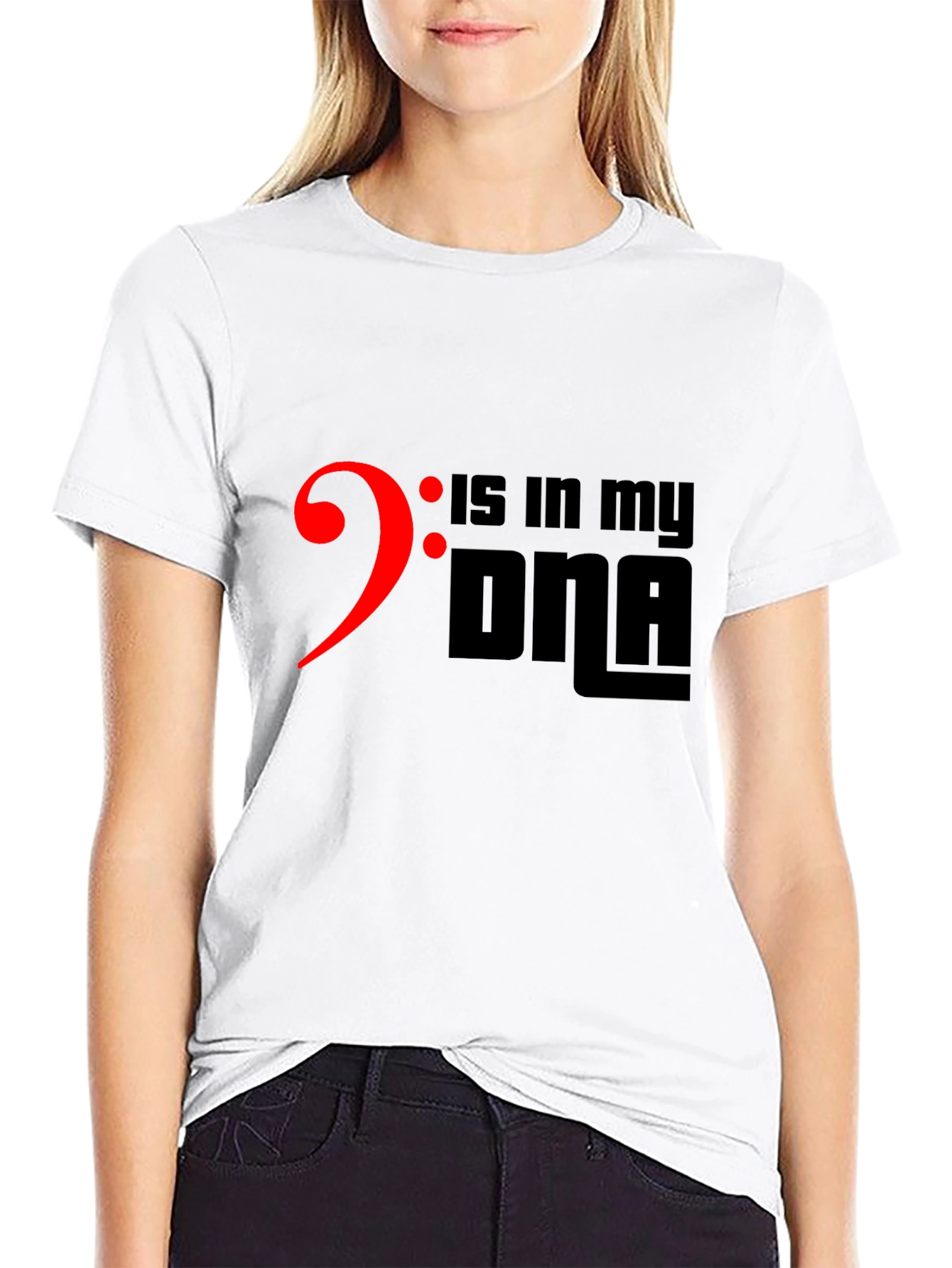 Bass Clef DNA Black T-Shirt