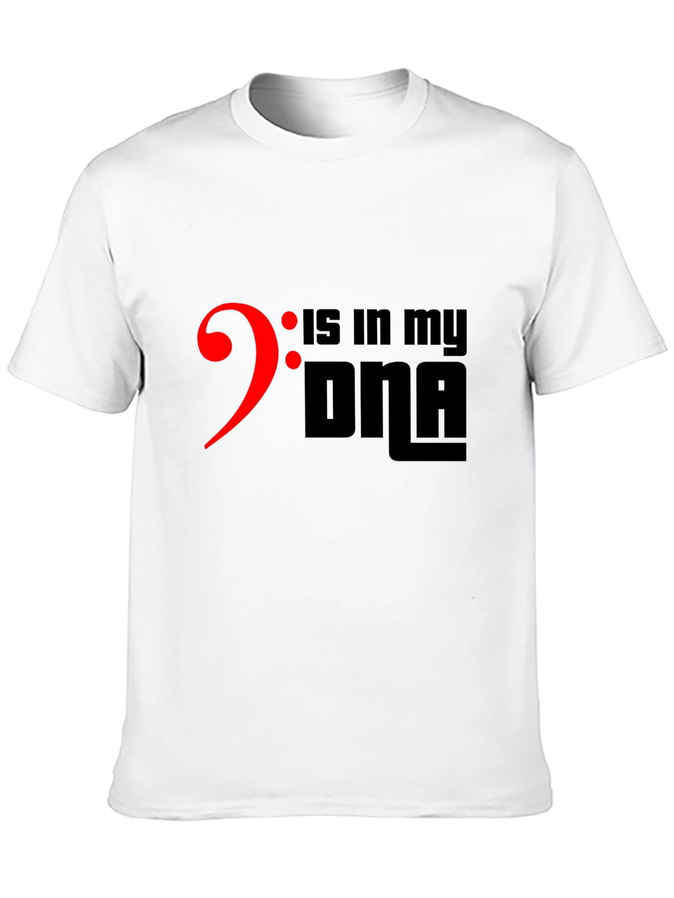 Bass Clef DNA Black T-Shirt