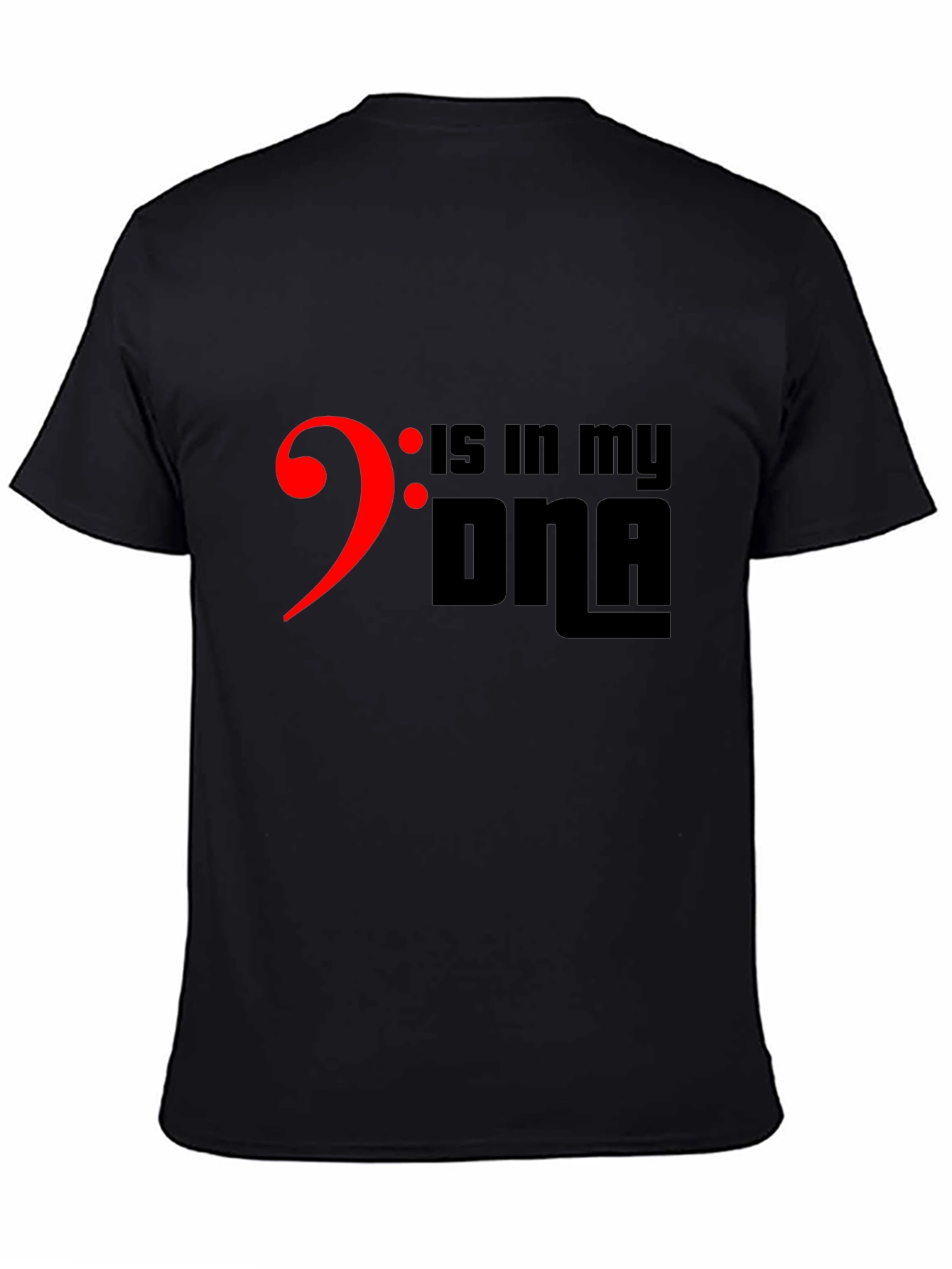 Bass Clef DNA Black T-Shirt
