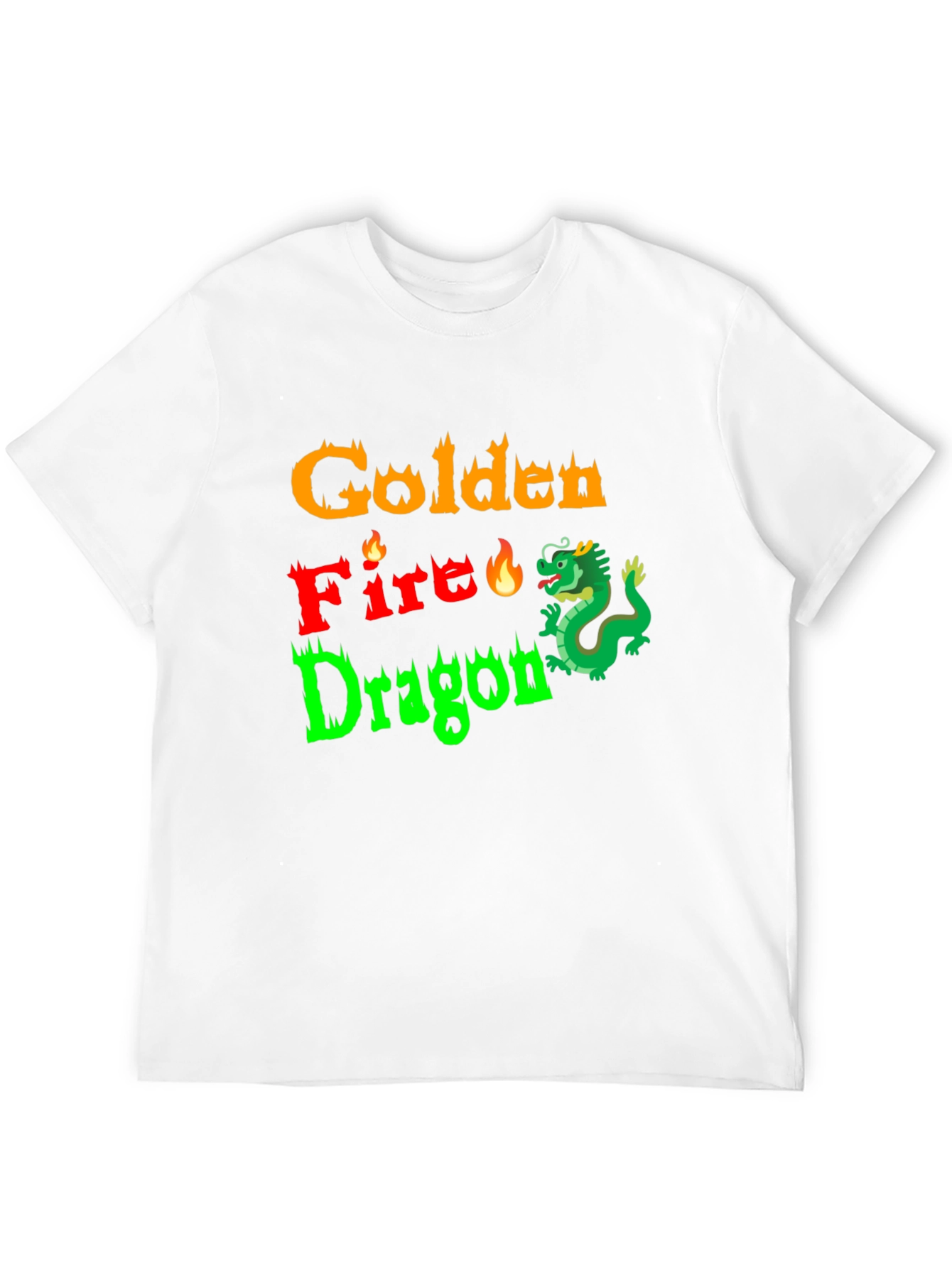 Golden Fire Dragon Graphic Tee