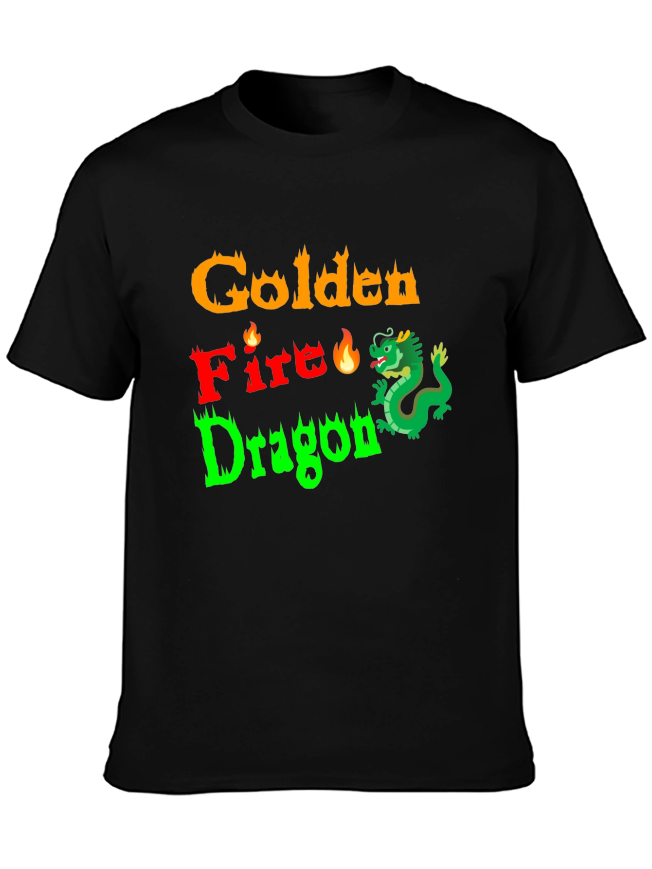 Golden Fire Dragon Graphic Tee