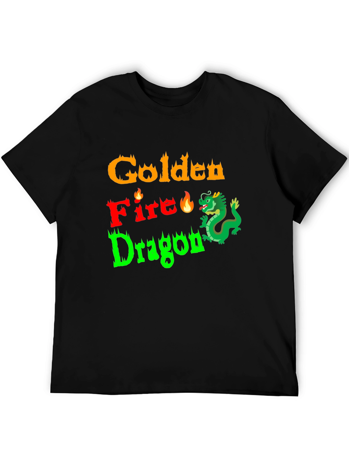 Golden Fire Dragon Graphic Tee
