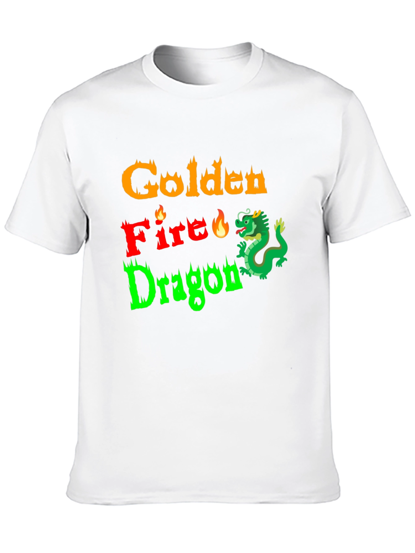 Golden Fire Dragon Graphic Tee