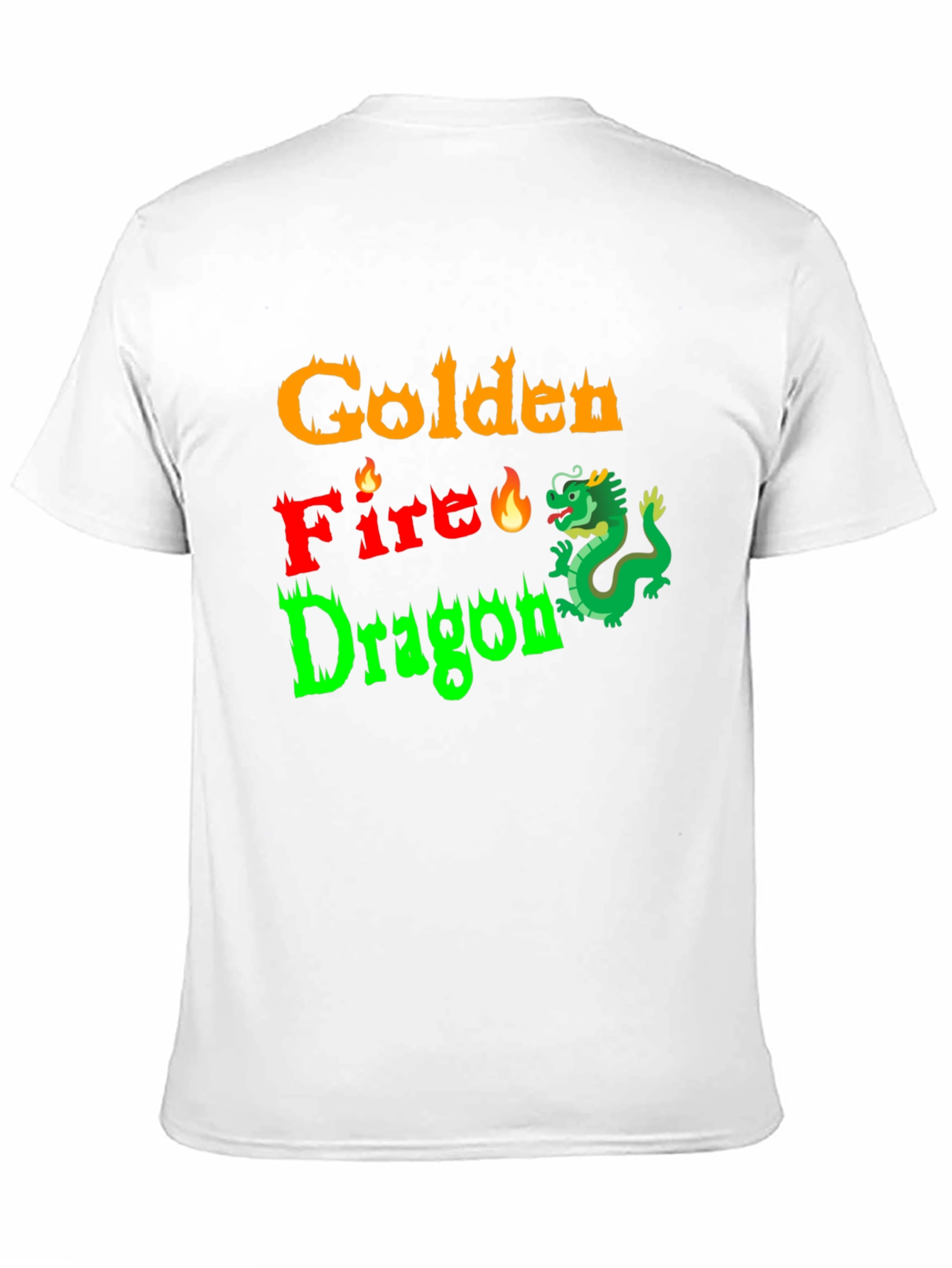 Golden Fire Dragon Graphic Tee
