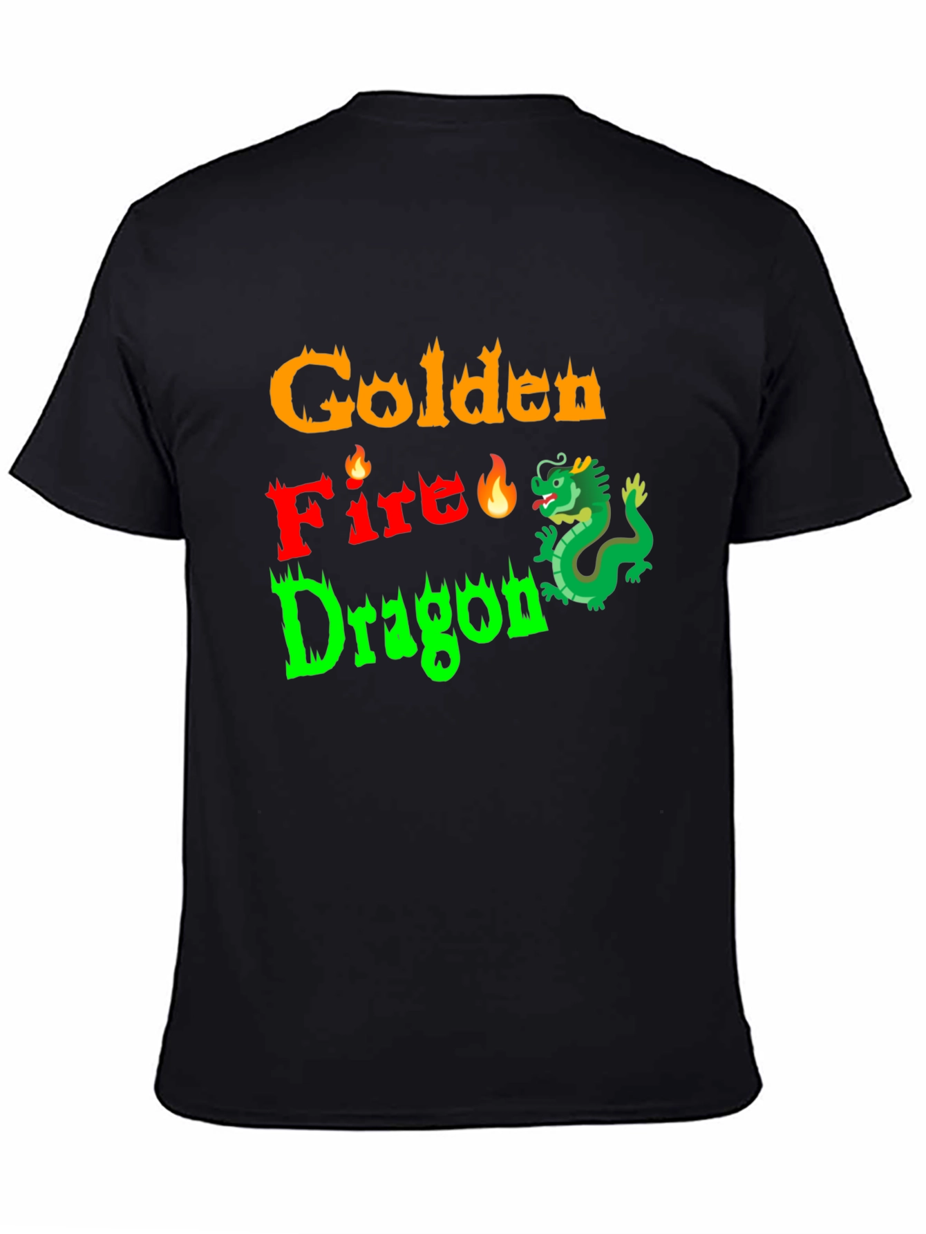Golden Fire Dragon Graphic Tee