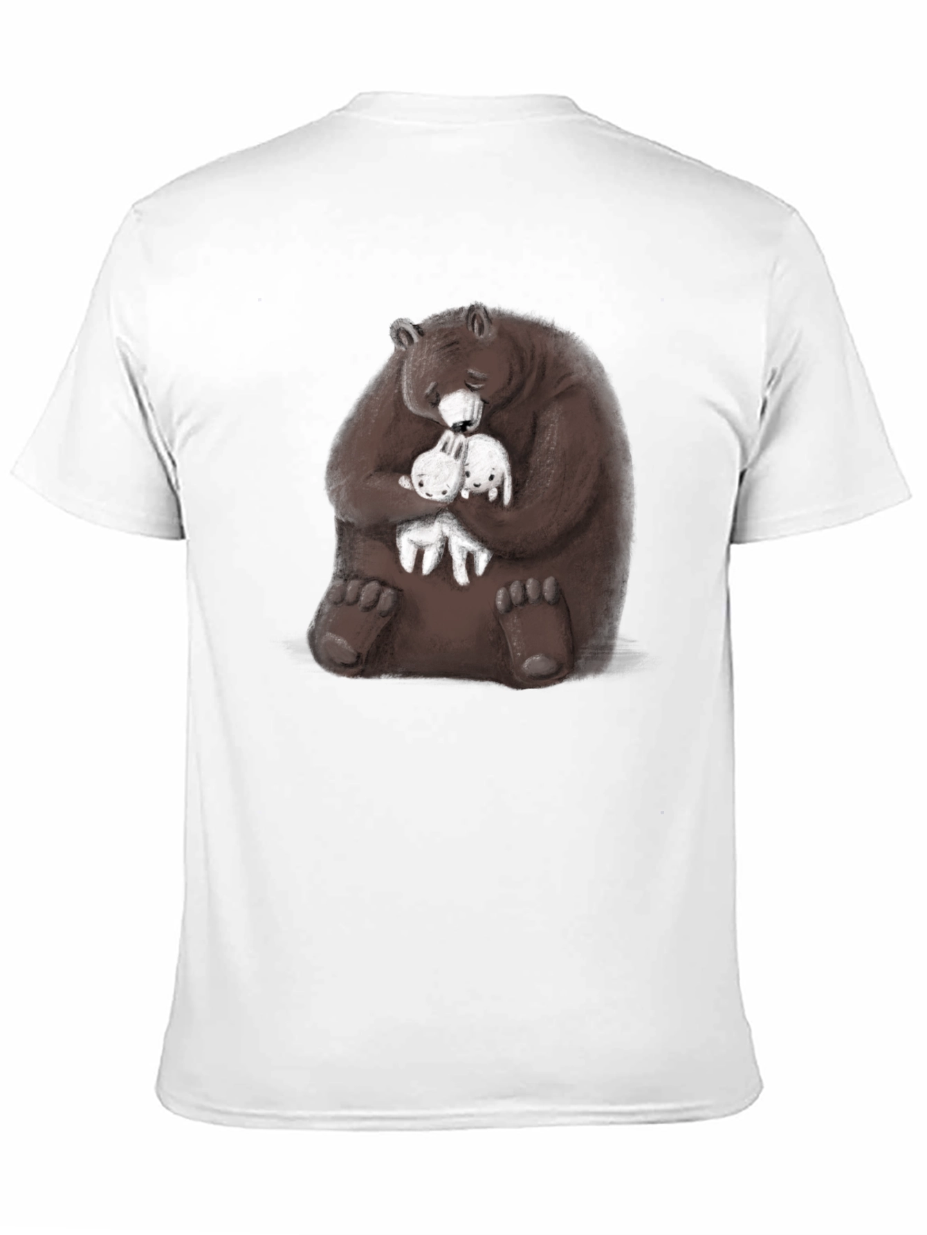 Bear Hugging Bunnies Graphic T-Shirt
