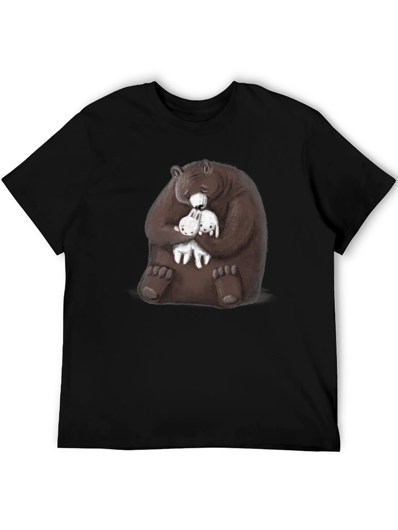 Bear Hugging Bunnies Graphic T-Shirt