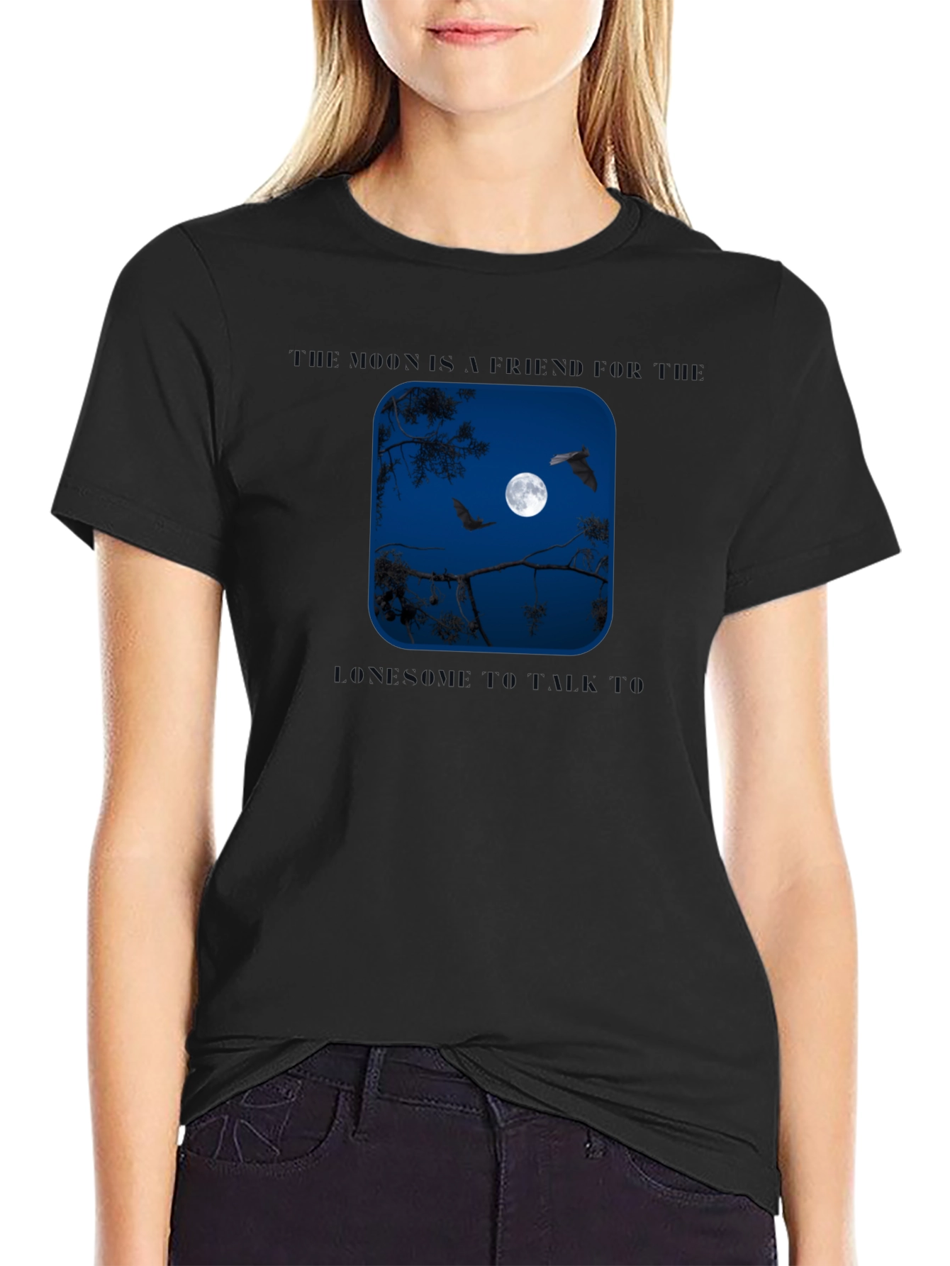 Moon & Bats Graphic T-Shirt
