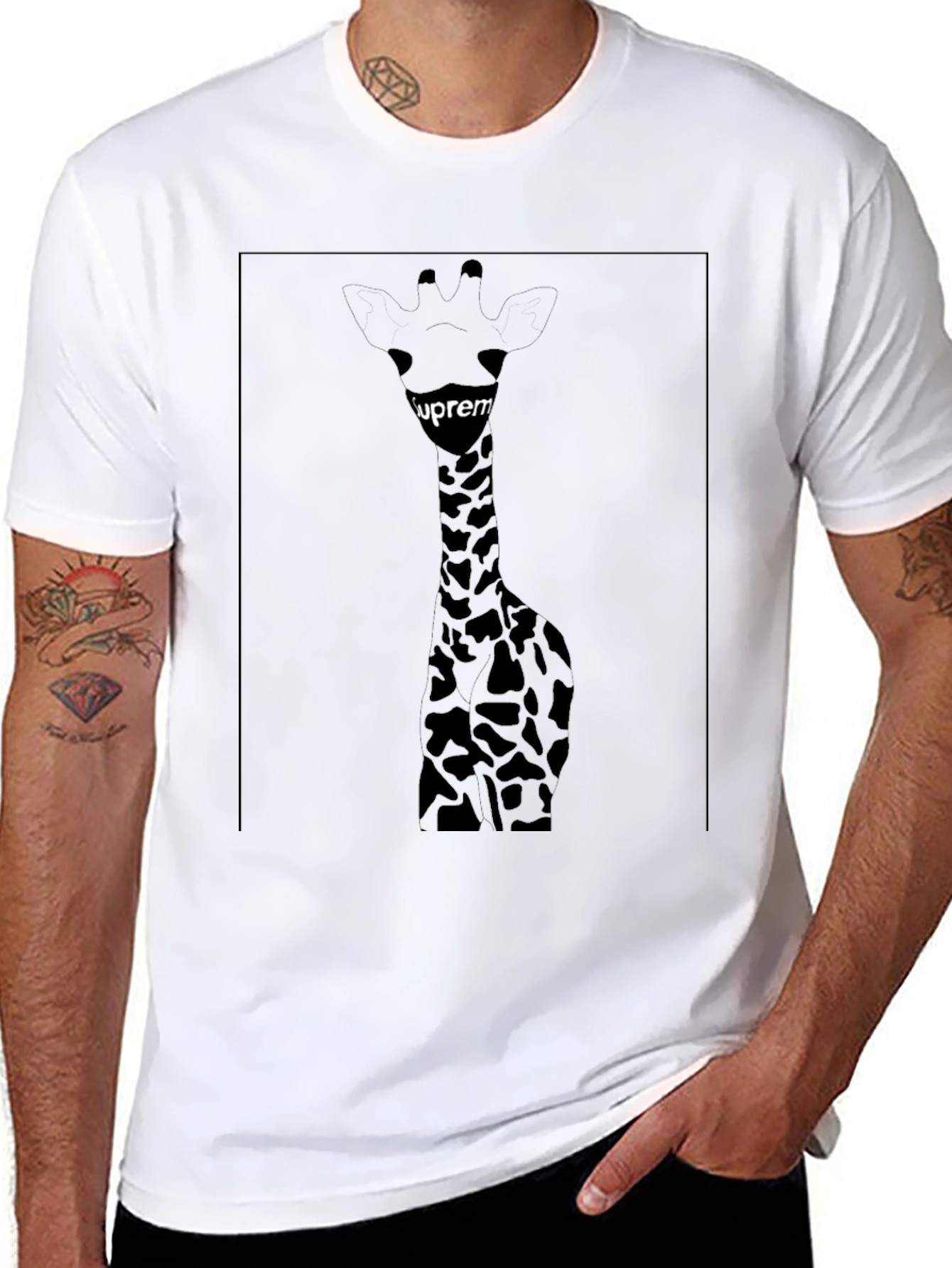 Giraffe Graphic Tee - Supreme Style