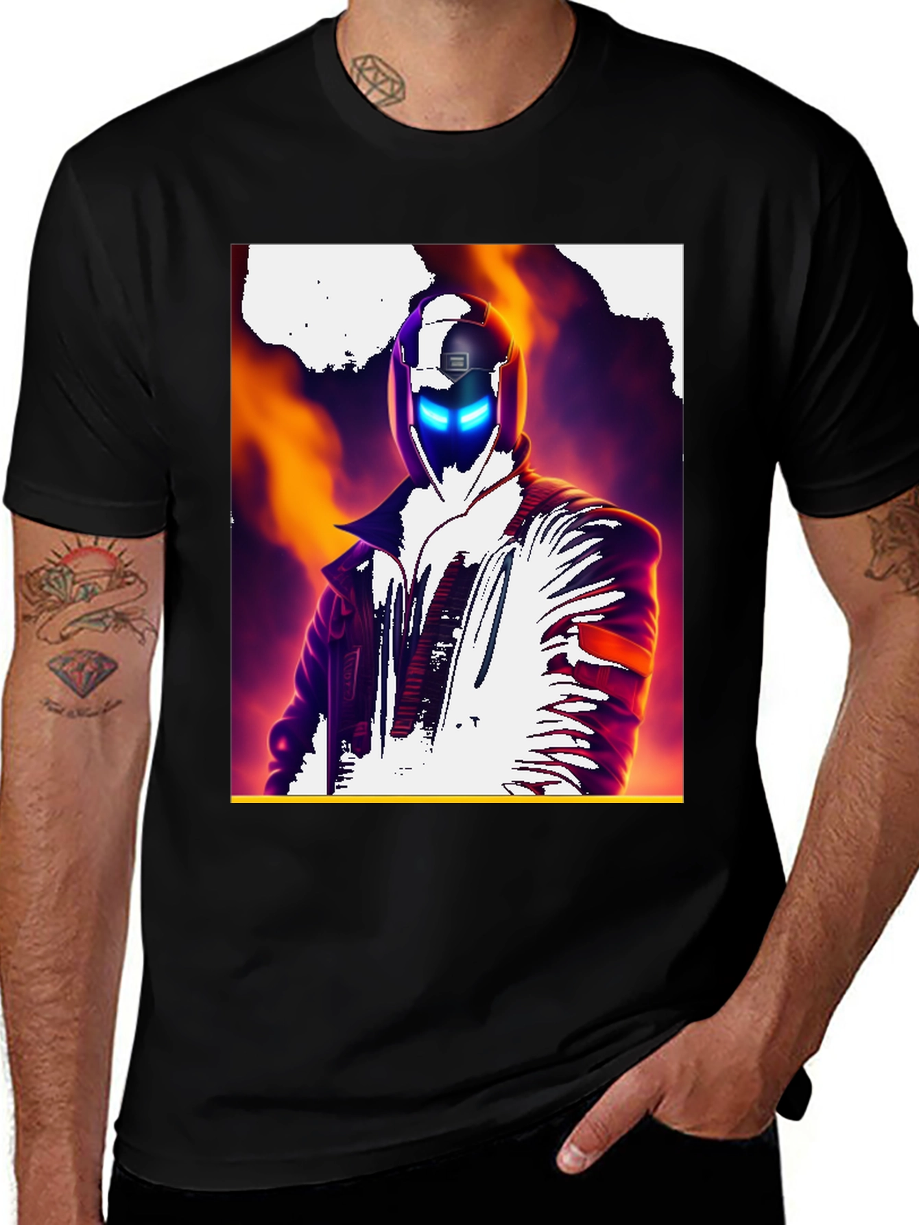 Cyberpunk Rider Black T-Shirt