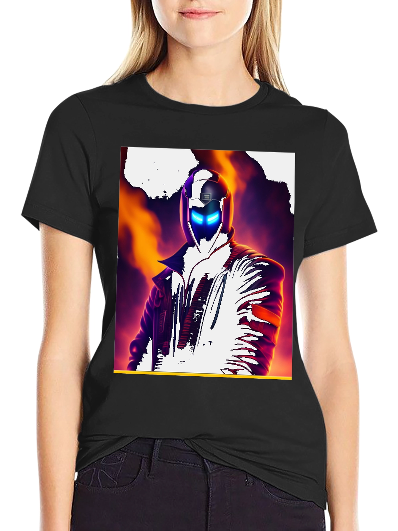 Cyberpunk Rider Black T-Shirt