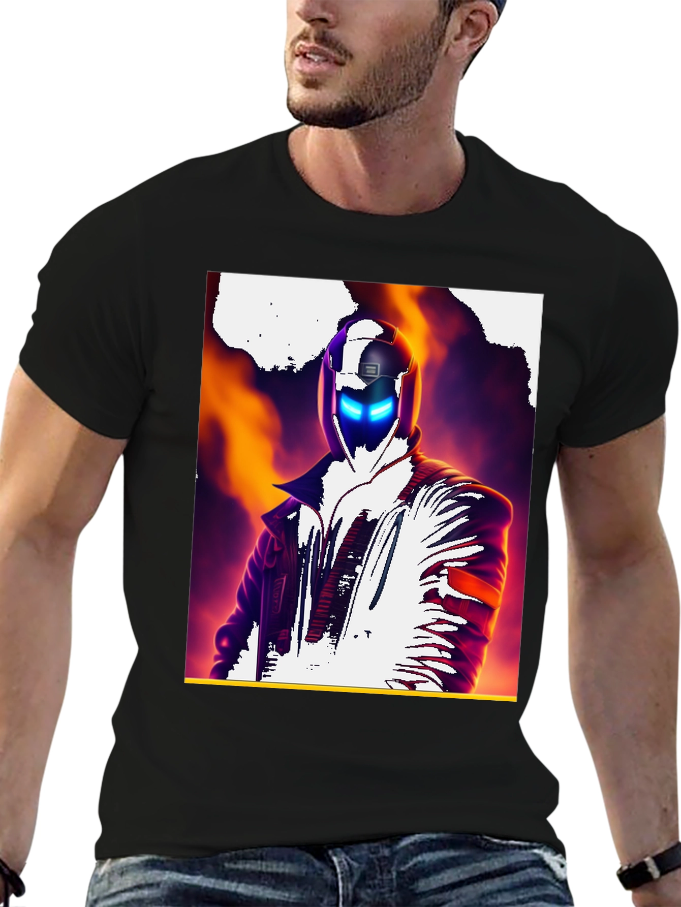 Cyberpunk Rider Black T-Shirt