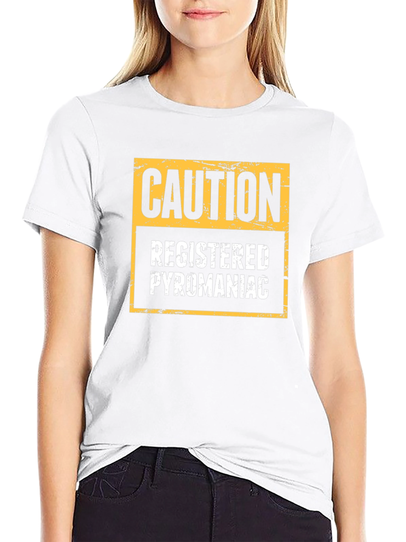Caution Registered Pyromaniac Novelty T-Shirt