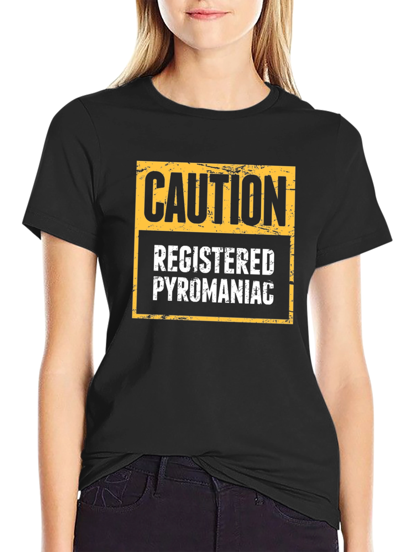 Caution Registered Pyromaniac Novelty T-Shirt