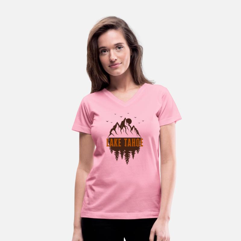 lake tahoe retro mountain