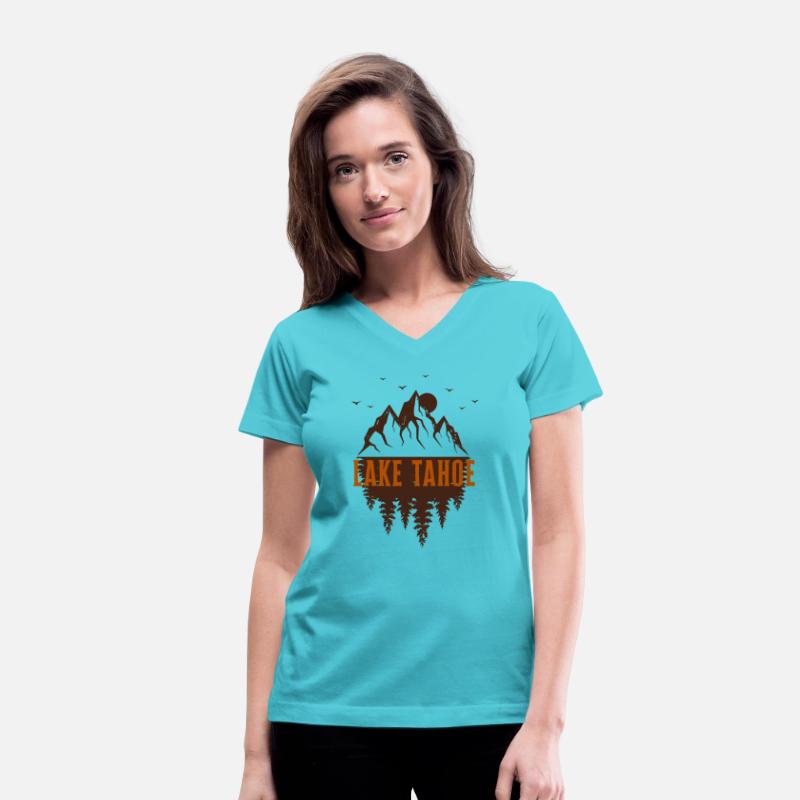lake tahoe retro mountain