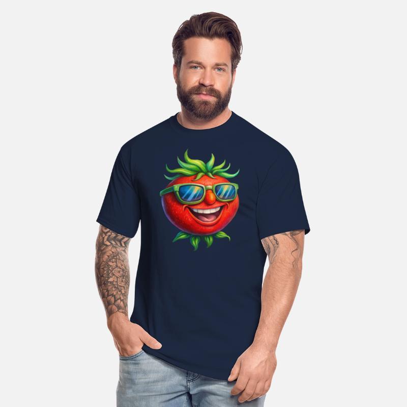 Laughing tomato with sunglasses cool summer design