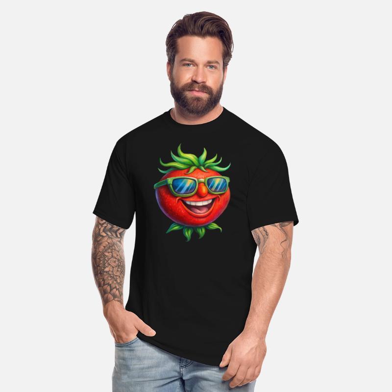 Laughing tomato with sunglasses cool summer design
