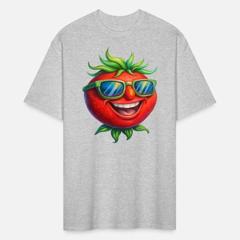 Laughing tomato with sunglasses cool summer design
